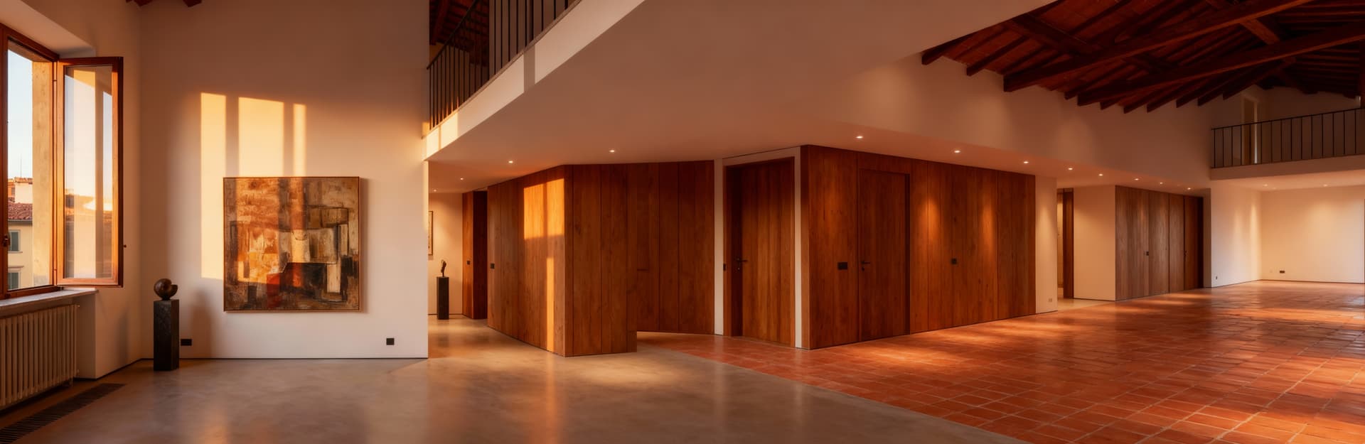 Modern open space loft for sale in Florence, featuring bright, spacious design in the heart of an unparalleled art city.