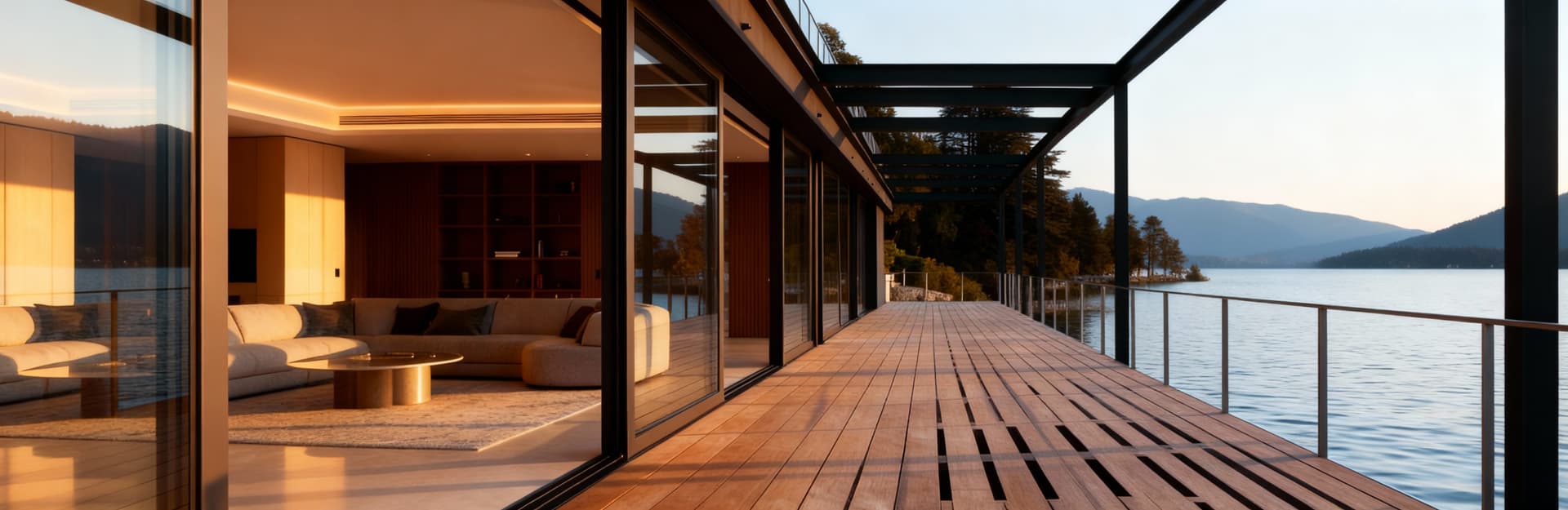 Luxury penthouses for sale at Lake Maggiore featuring panoramic terraces and stylish, secluded interiors overlooking the water.