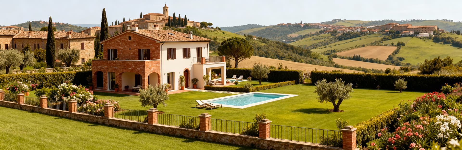 Case indipendenti in vendita a Perugia, immerse nel verde, con giardini privati e splendide viste sulle colline storiche.