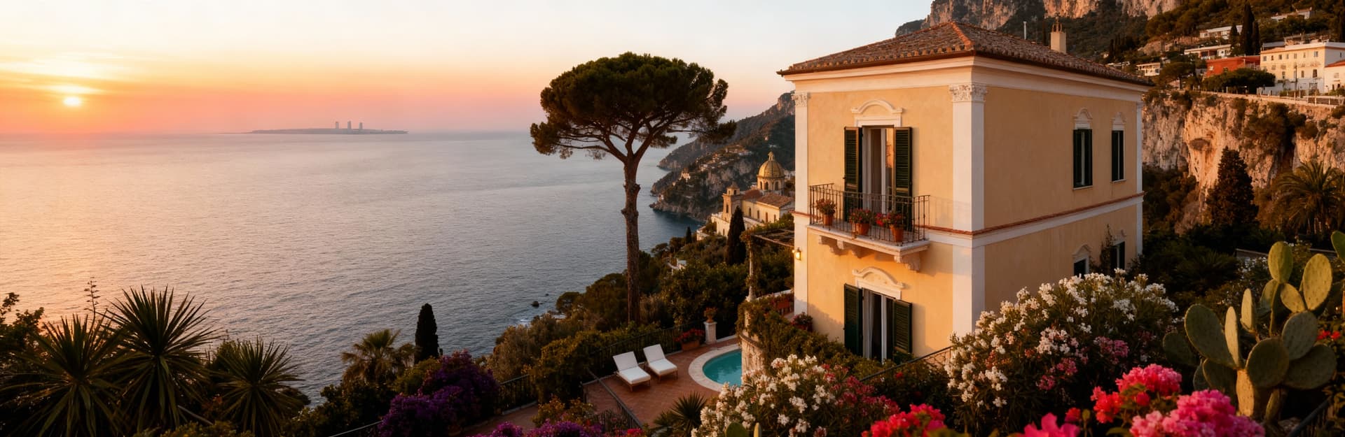 Luxury real estate for sale in Campania's Amalfi Coast, featuring stunning views, elegant villas, and exclusive lifestyle options.
