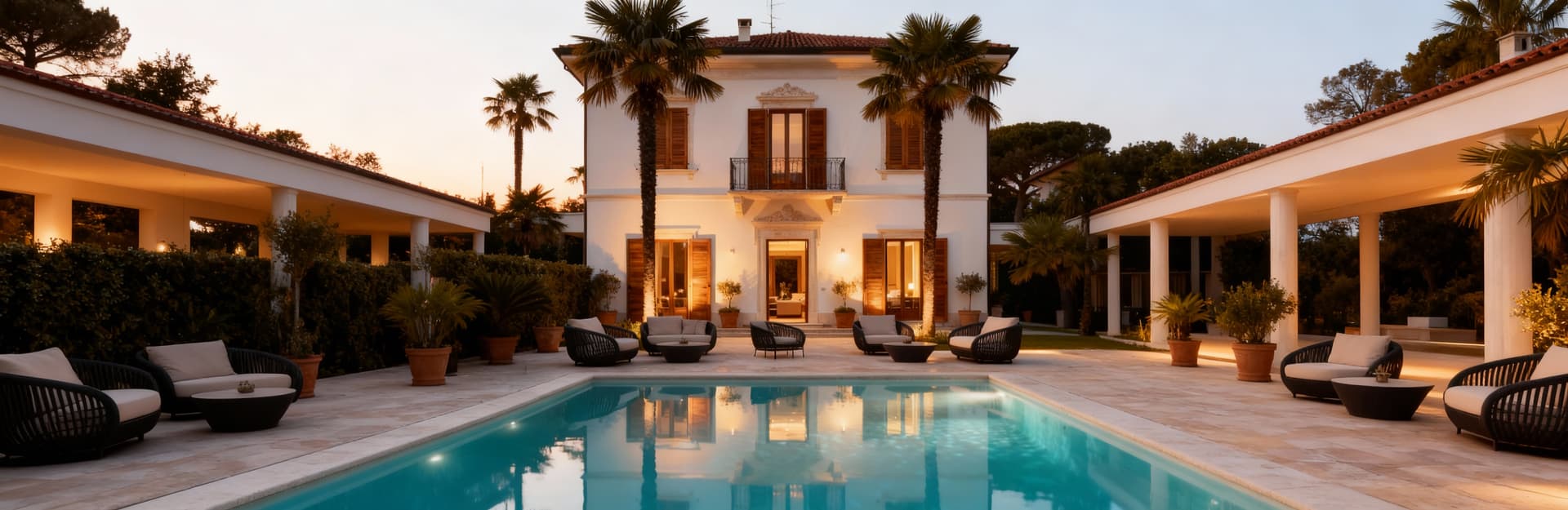 Luxury villas for sale in Forte dei Marmi, showcasing elegant architecture amidst the glamour of the Tuscan coast.