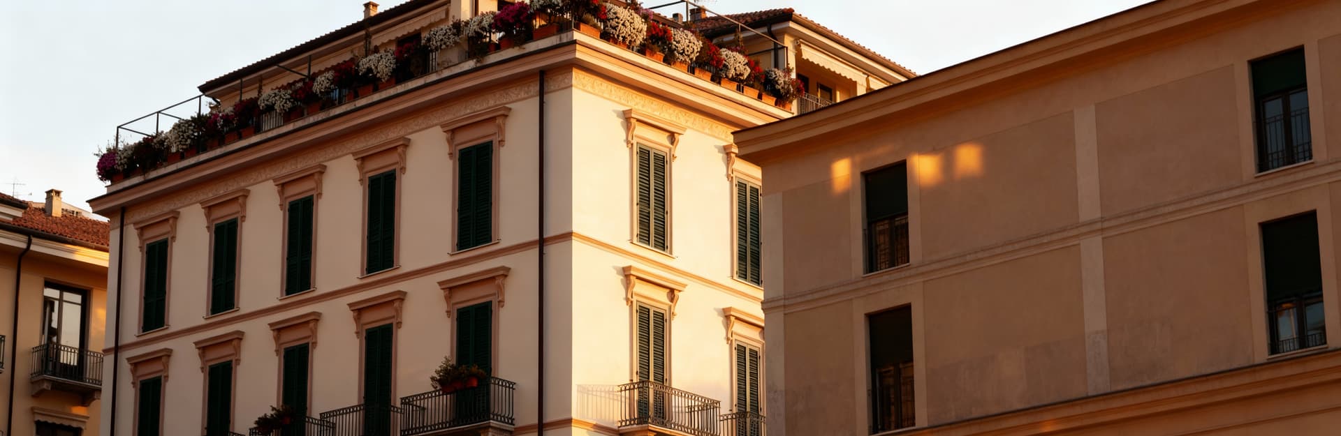 Charming seaside villas for sale in Versilia, showcasing elegant architecture near the beach.