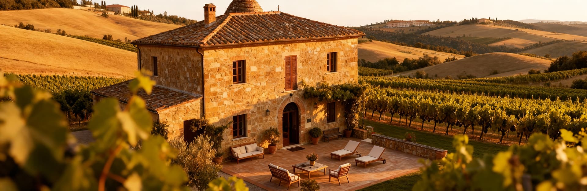 Casale in vendita nel Val d'Orcia, circondato da colline e vigneti, in un'atmosfera di bellezza toscana.