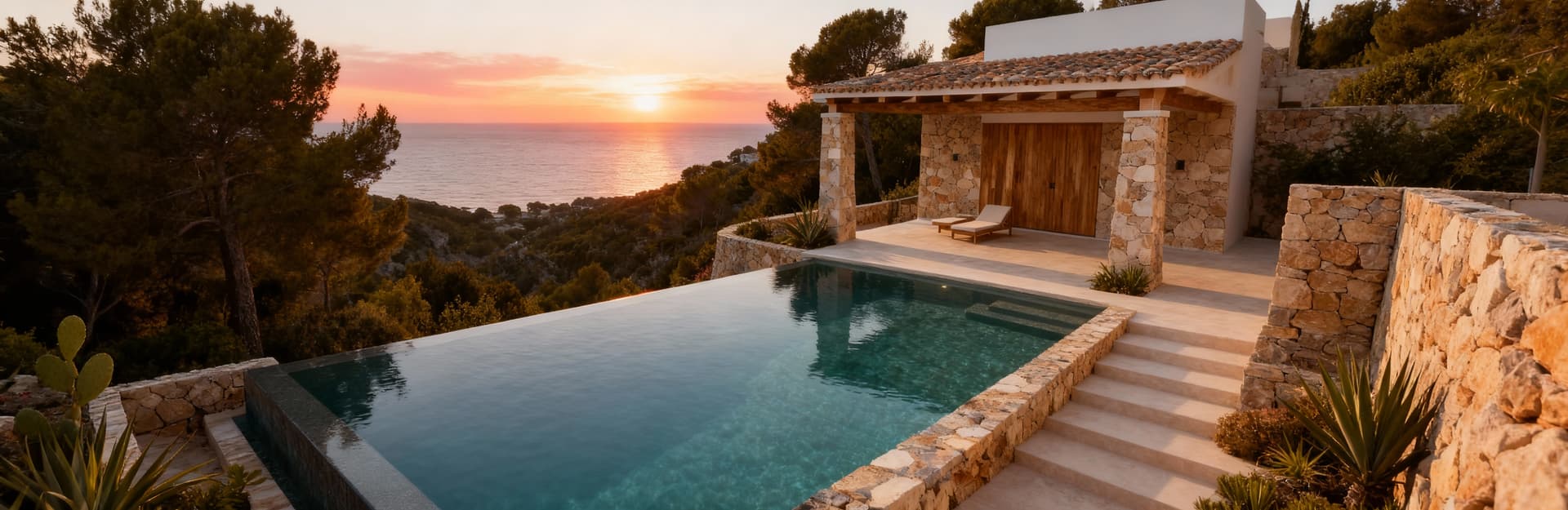 Luxury properties for sale in Ibiza's seaside area, featuring stunning beachfront villas and exclusive amenities.