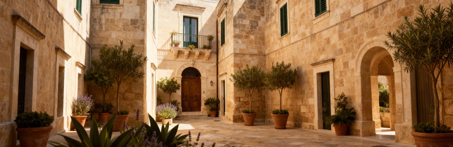 Independent houses for sale in the historic centers of Puglia, featuring private courtyards and unique architectural details.
