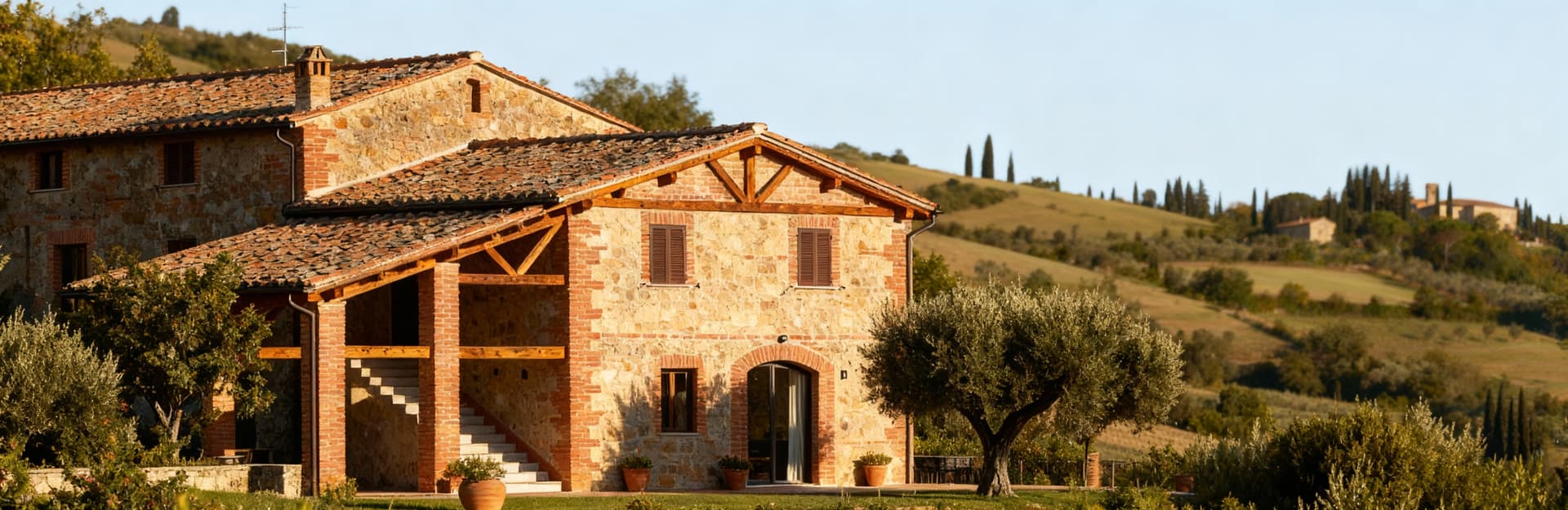 Charming restored barns for sale in the Tuscan countryside, featuring authentic details and rustic appeal.