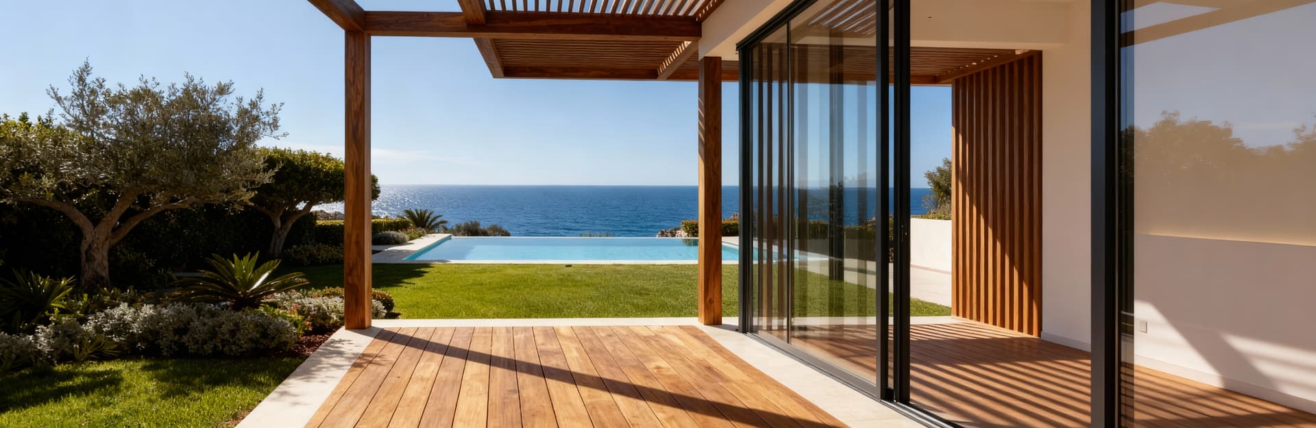 Elegant seaside villas for sale in Viterbo, featuring stunning views, refined spaces, pools, and spacious terraces.