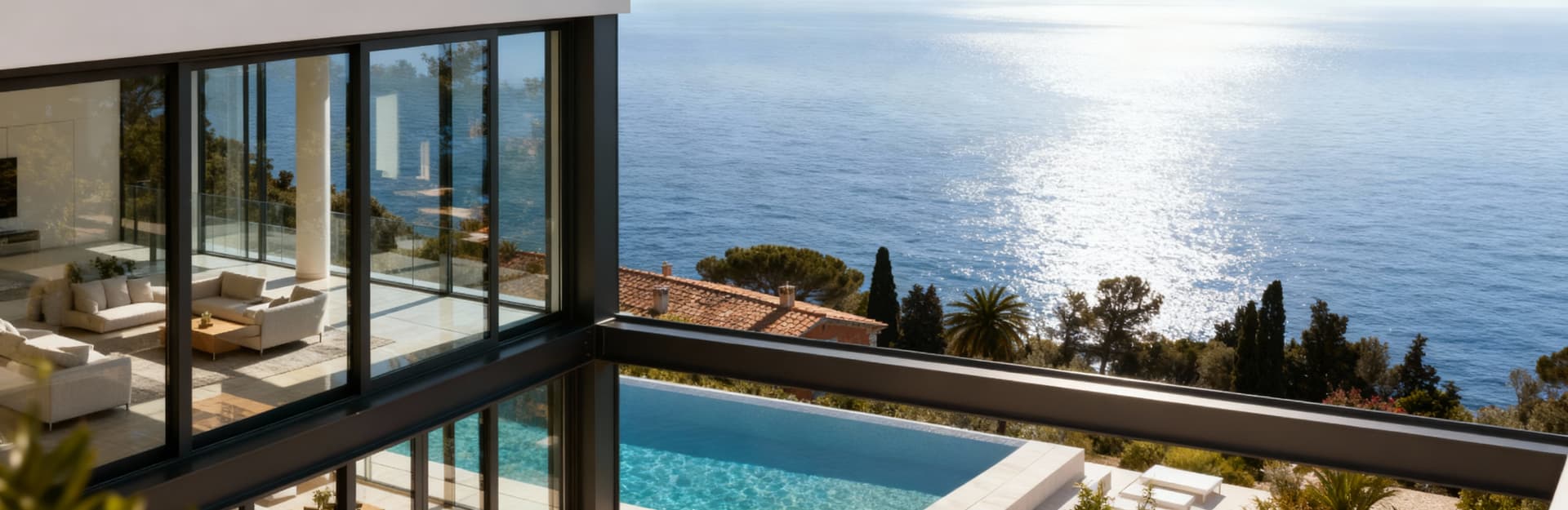 Luxury villas for sale in Liguria, overlooking crystal-clear sea, featuring elegant designs, spacious terraces, and pristine gardens.