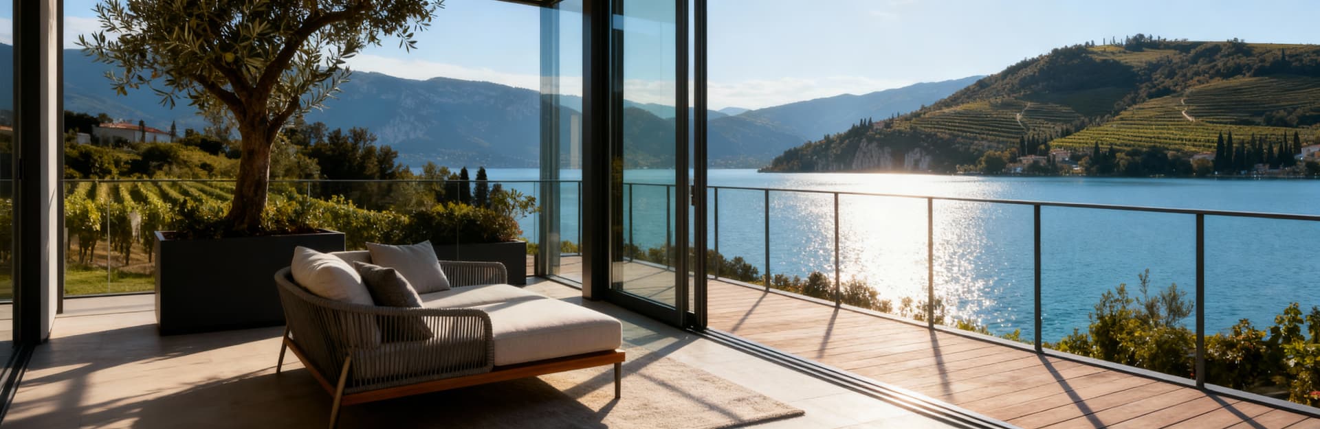 Luxury penthouses for sale at Lake Garda, featuring stunning views, spacious terraces, and easy access to historical centers.