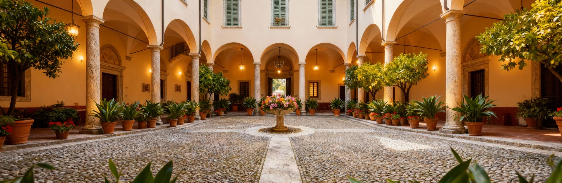 Elegant historic palaces for sale at Lake Garda, featuring spacious interiors and charming courtyards in a prestigious location.