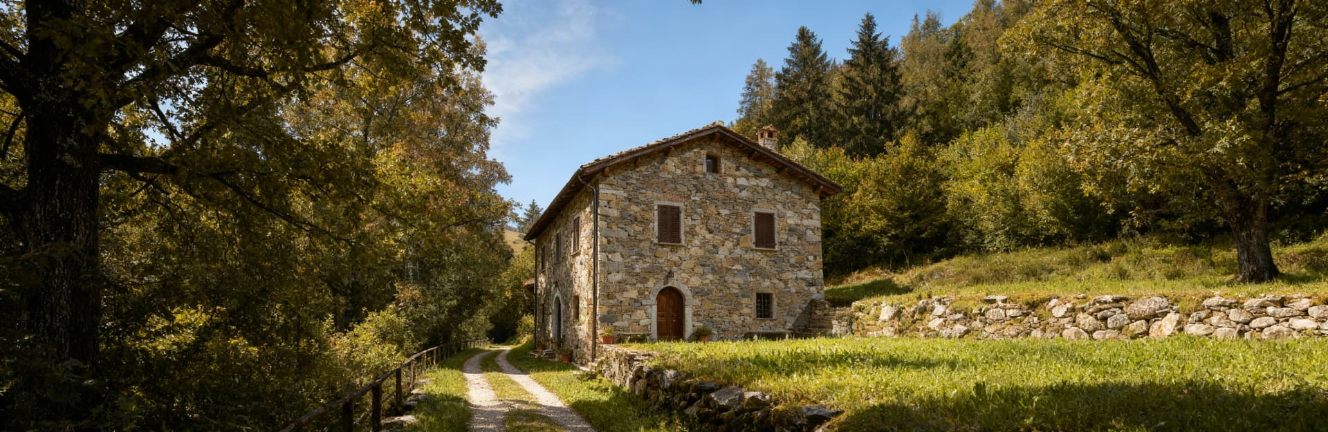 Stone cottages for sale in the mountains of Alessandria, perfect for renovations that enhance traditional charm and nature.