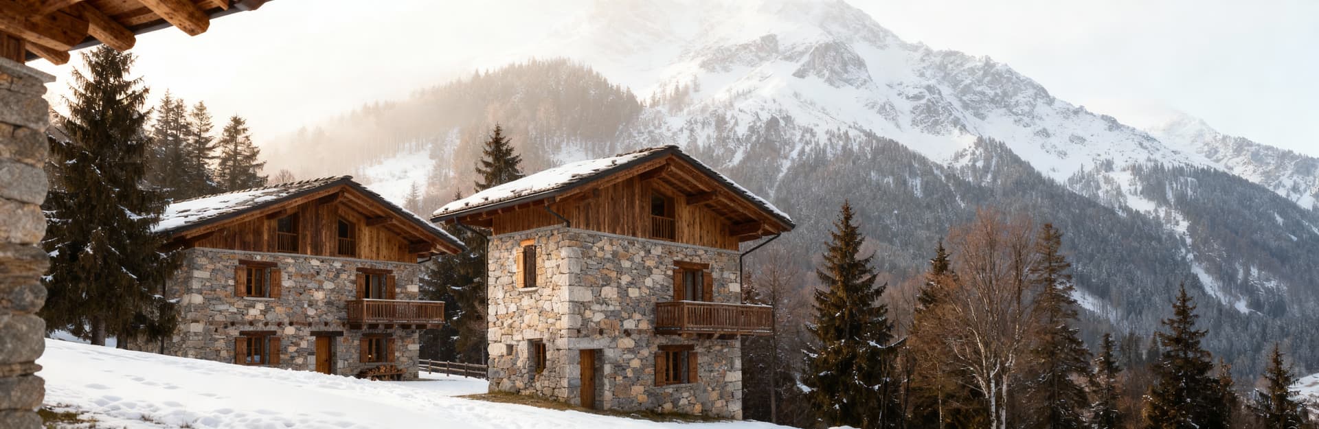 Charming mountain cottages for sale in Cuneo, surrounded by forests and meadows, perfect for scenic retreats or homes.