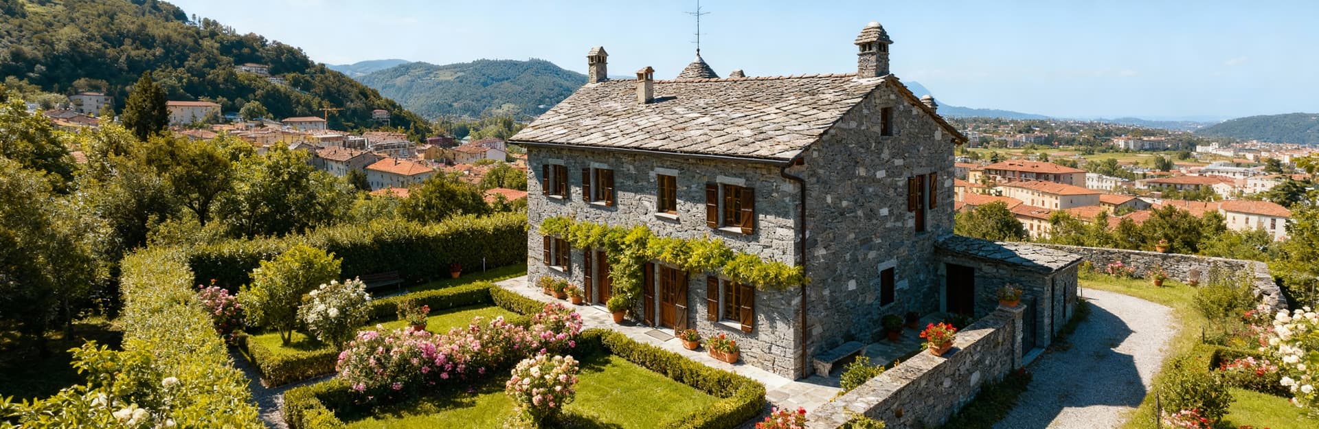 Charming rustic homes for sale in Cuneo, featuring historic architecture in close proximity to urban amenities.