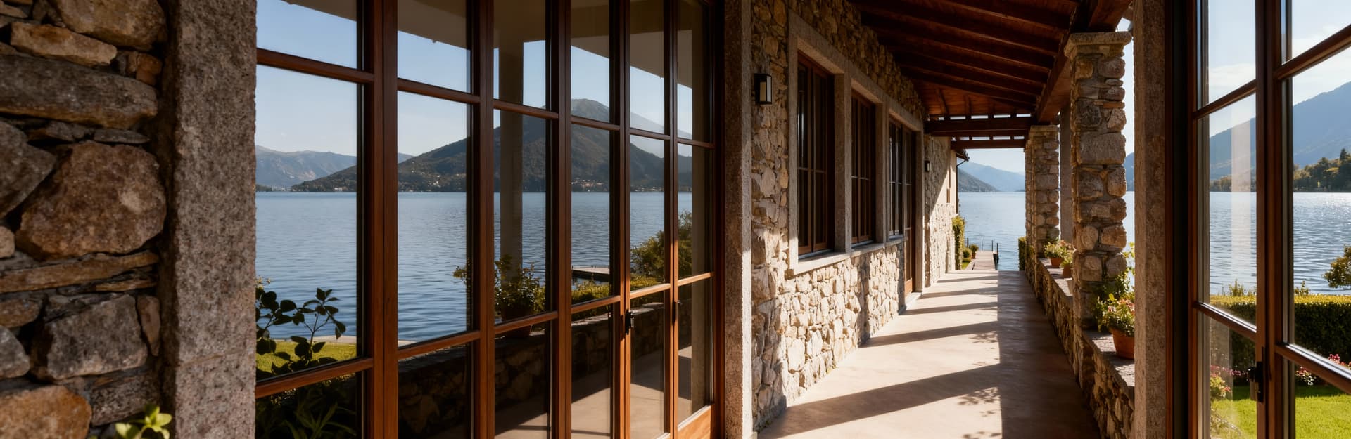 Charming rural homes for sale by Lake Maggiore, featuring private gardens and direct access for small boats.