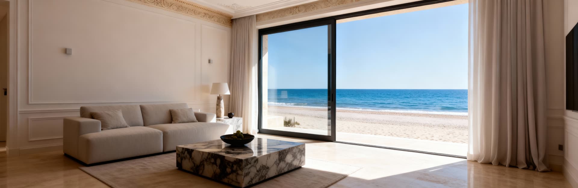 Elegant seaside apartments for sale in Lecce, featuring stunning panoramic views, premium finishes, and direct beach access.