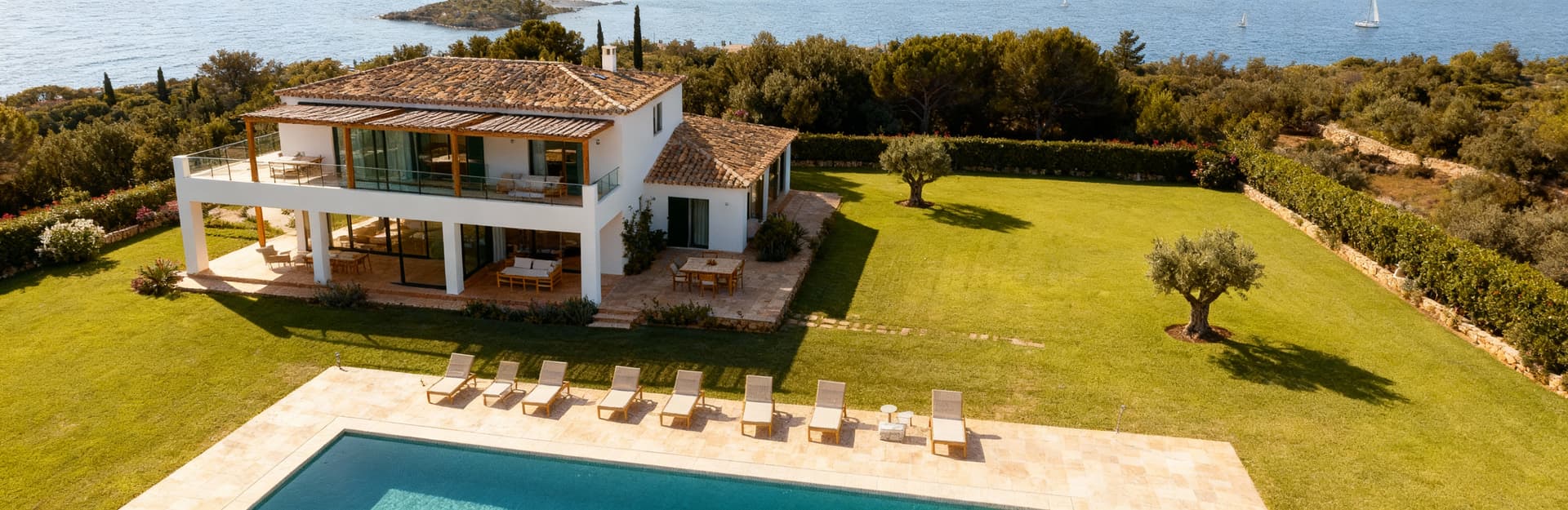 Exclusive villa apartments for sale in Porto Cervo, featuring private gardens and stunning sea views.