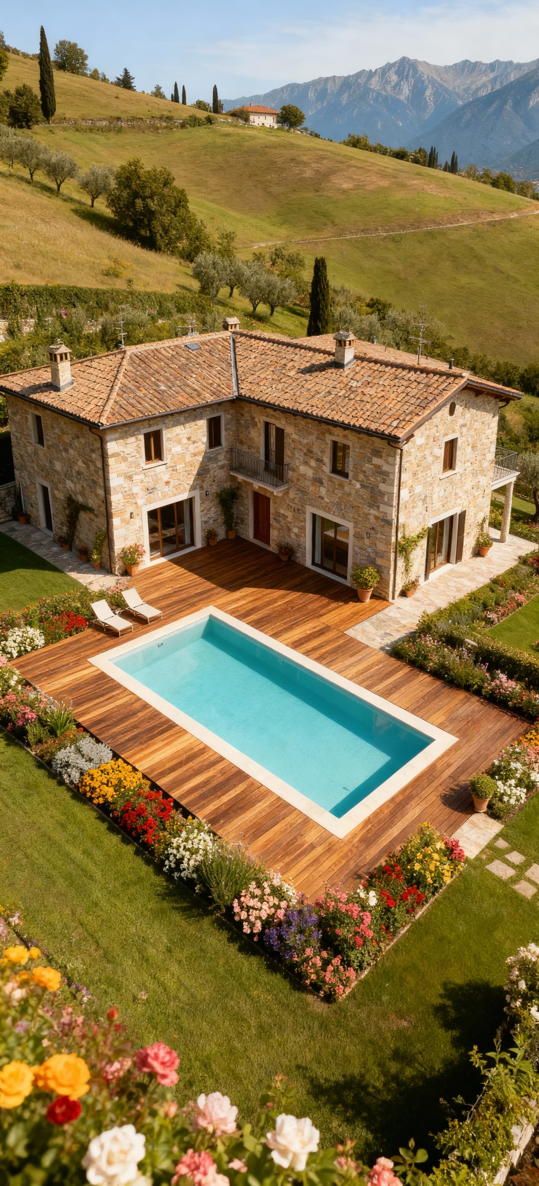 Independent houses for sale in Lombardy, showcasing elegant villas, historic residences, and stunning mountain views.