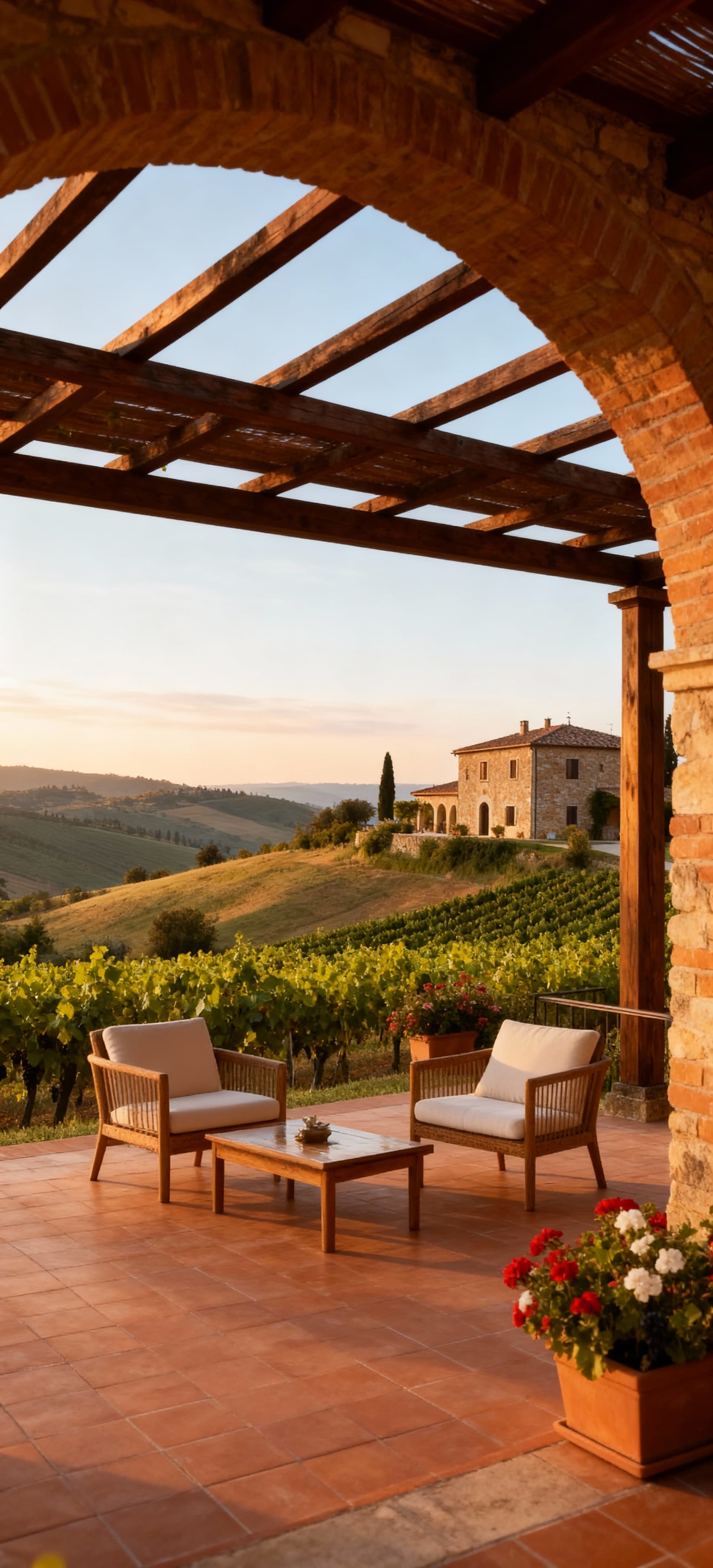 Charming agriturismos for sale in Chianti, Tuscany, surrounded by rolling hills and fine vineyards, perfect for wine lovers.