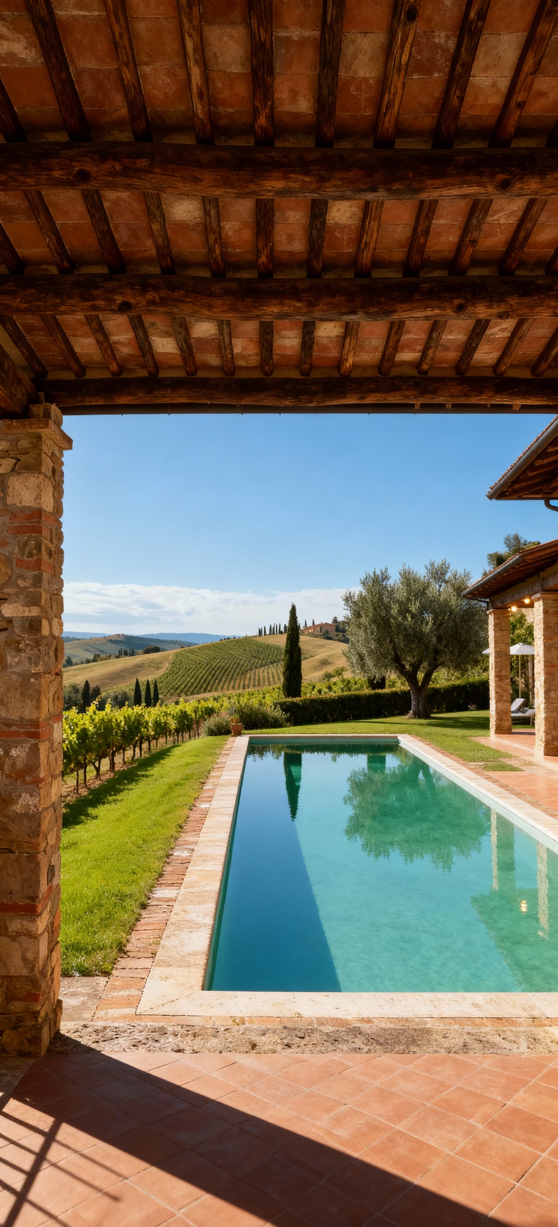 Charming agritourisms for sale in Siena, Tuscany, surrounded by vineyards, olive groves, and UNESCO heritage sites.