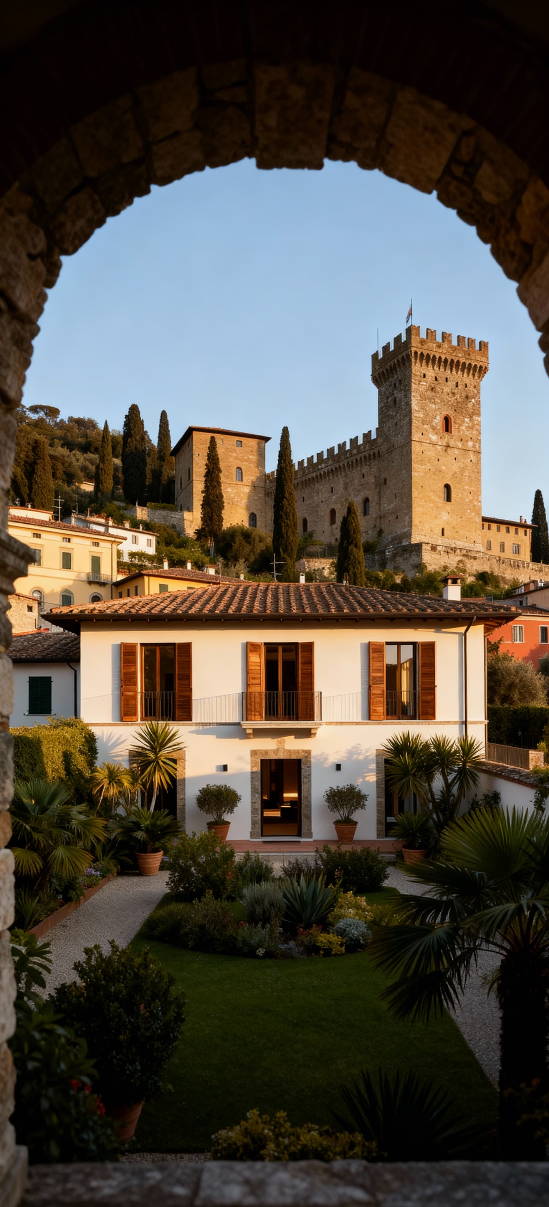 Independent houses for sale in Prato, blending tradition with modernity near the historical Emperor's Castle.