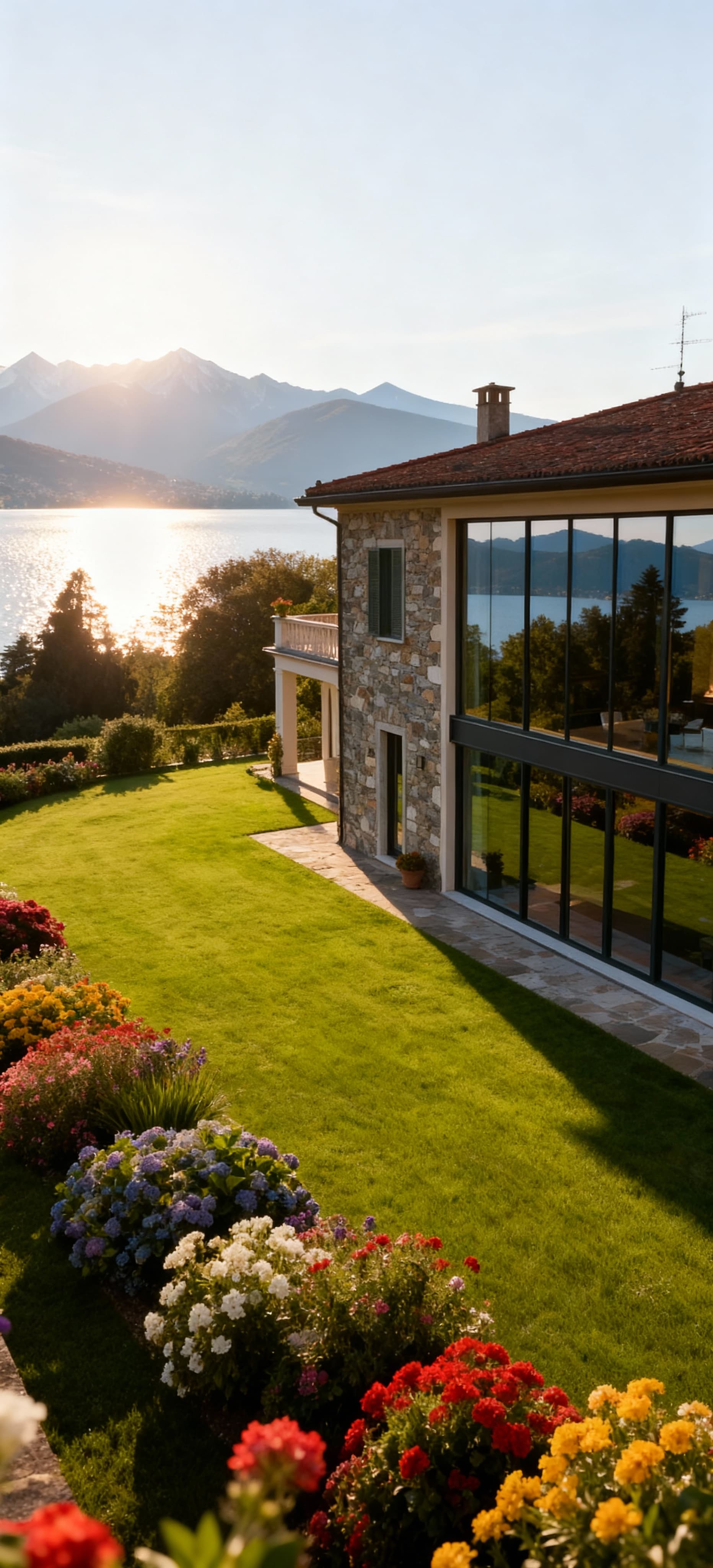 Luxurious villas for sale in Varese, showcasing stunning landscapes and elegant architecture in a high-quality living environment.