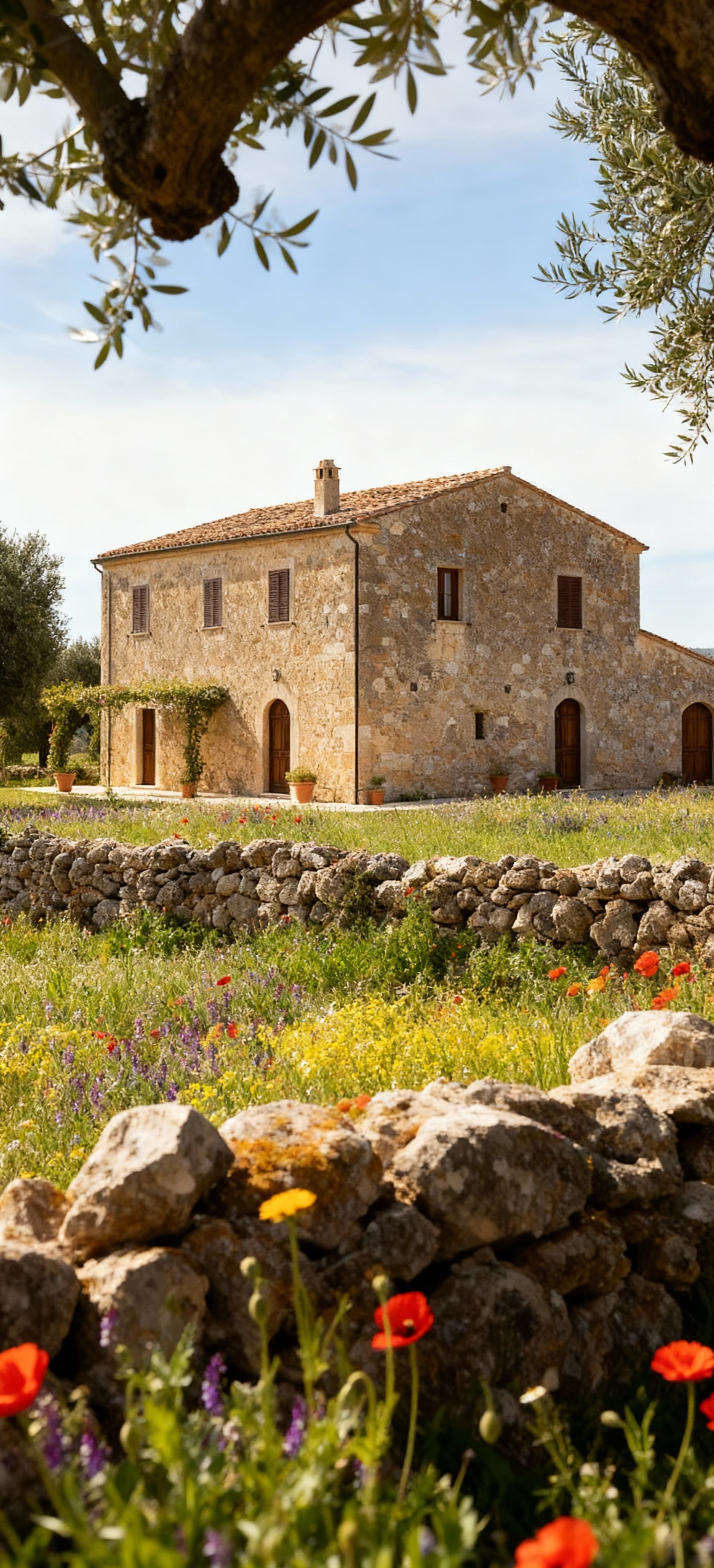 Charming country homes for sale in Ragusa, showcasing dry stone walls, olive groves, and citrus orchards in a timeless Sicilian landscape.