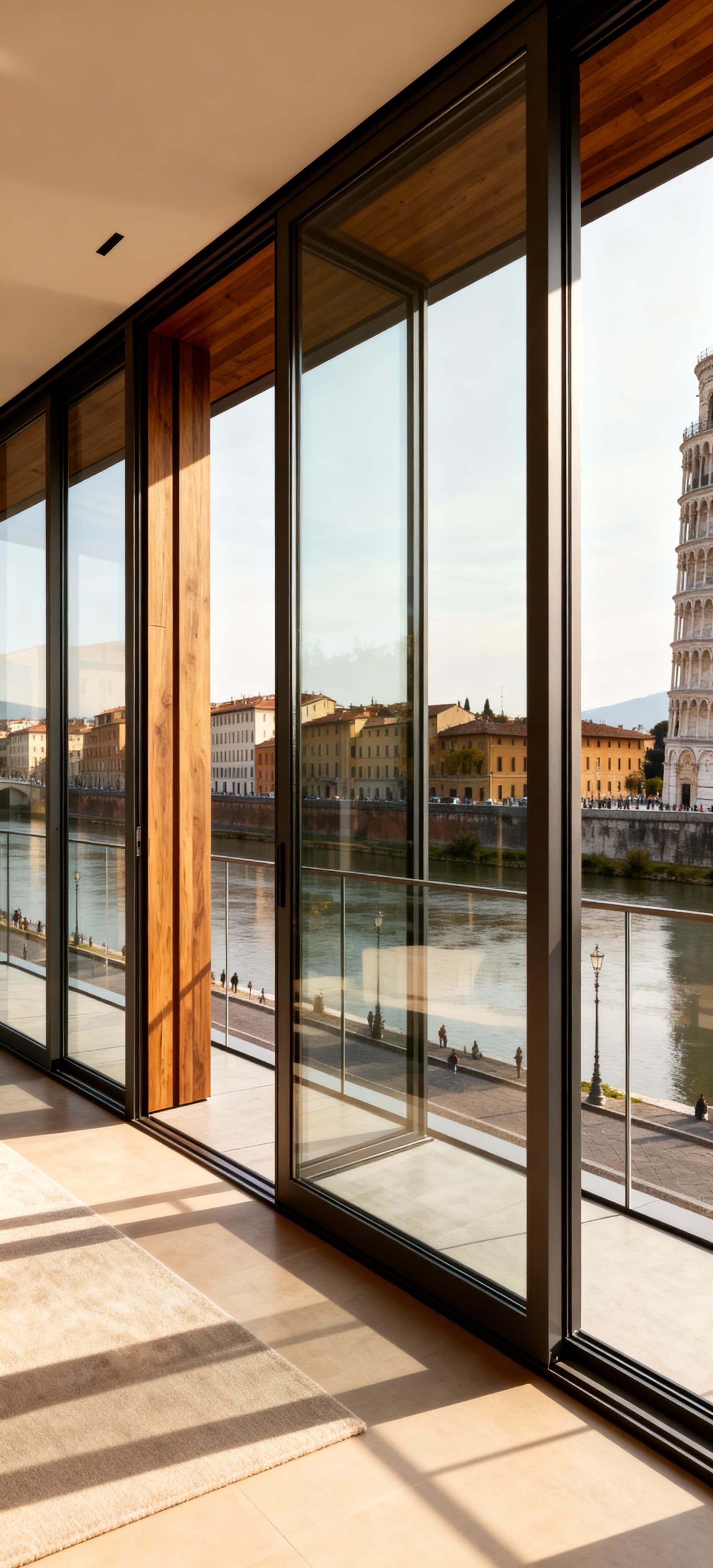 City properties for sale in Pisa province, showcasing the historic Leaning Tower and vibrant university atmosphere by the riverside.
