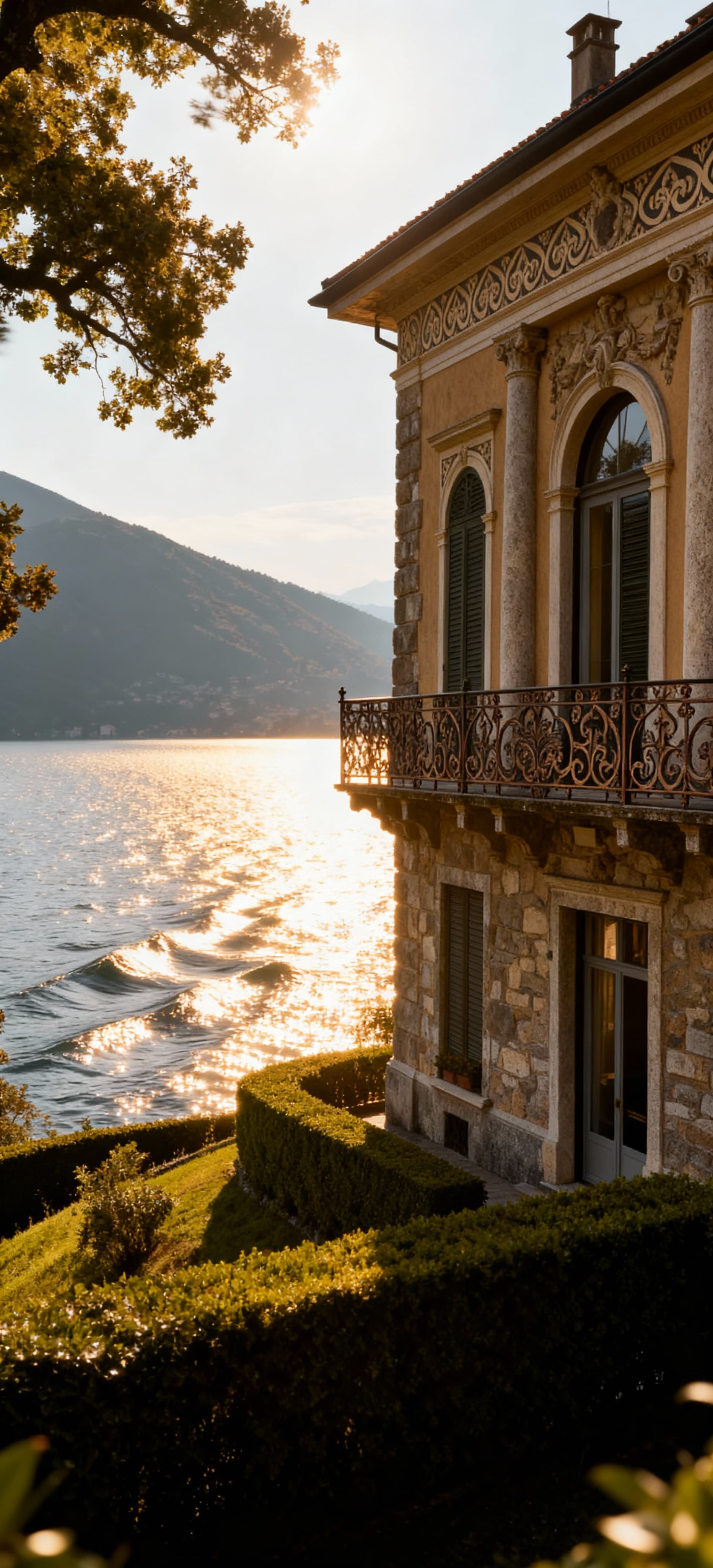 Real estate listings for lakefront properties in Viterbo, showcasing stunning nature and historic villages surrounded by greenery.