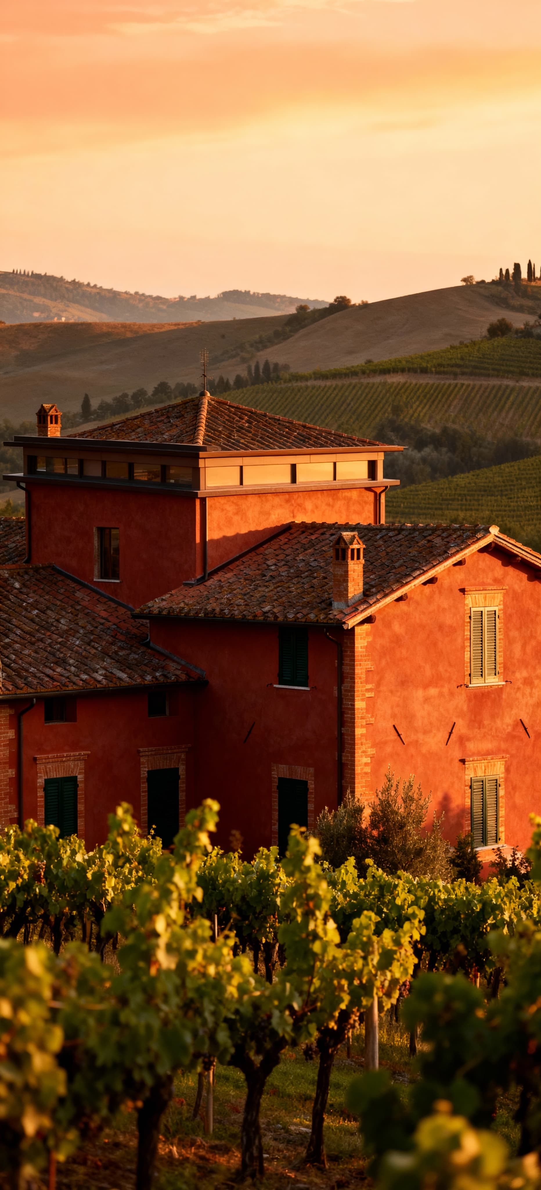 Scenic Tuscan countryside with historic farmhouses for sale in Massa-Carrara, featuring olive groves and stunning mountain views.
