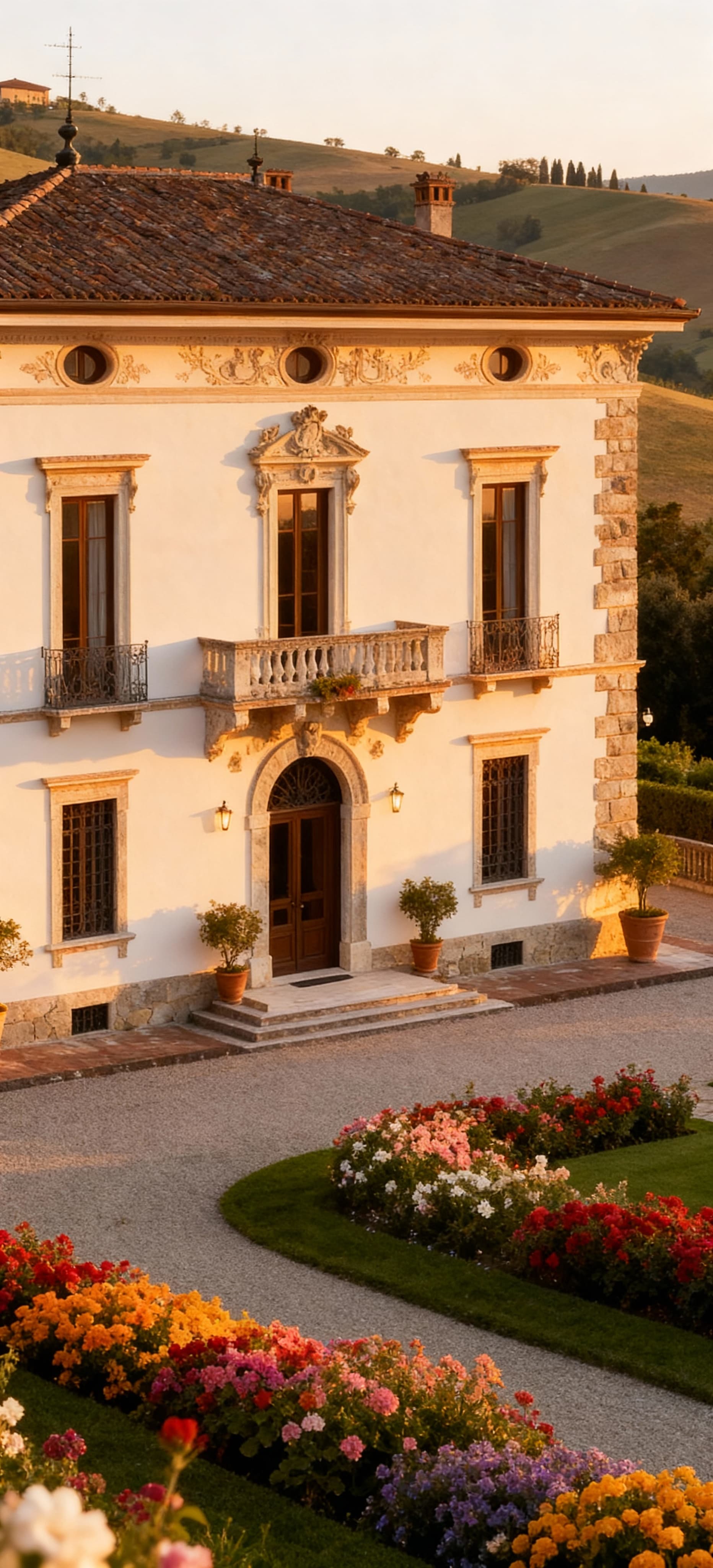 Luxury properties for sale in Cuneo, Piemonte, showcasing elegant villas, pools, and stunning natural landscapes.