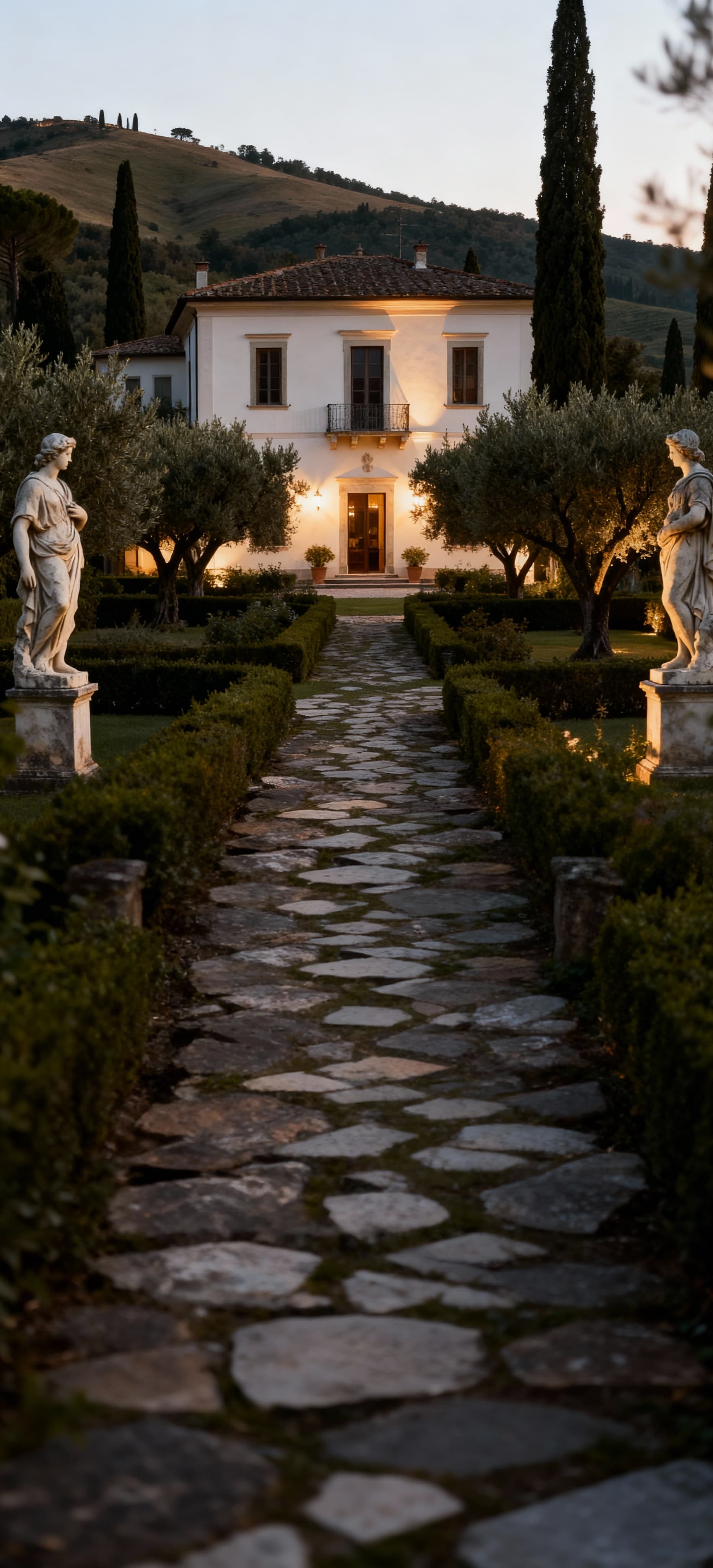 Luxury properties for sale in Tuscany, Massa-Carrara, featuring stunning landscapes and elegant villas amidst olive groves.