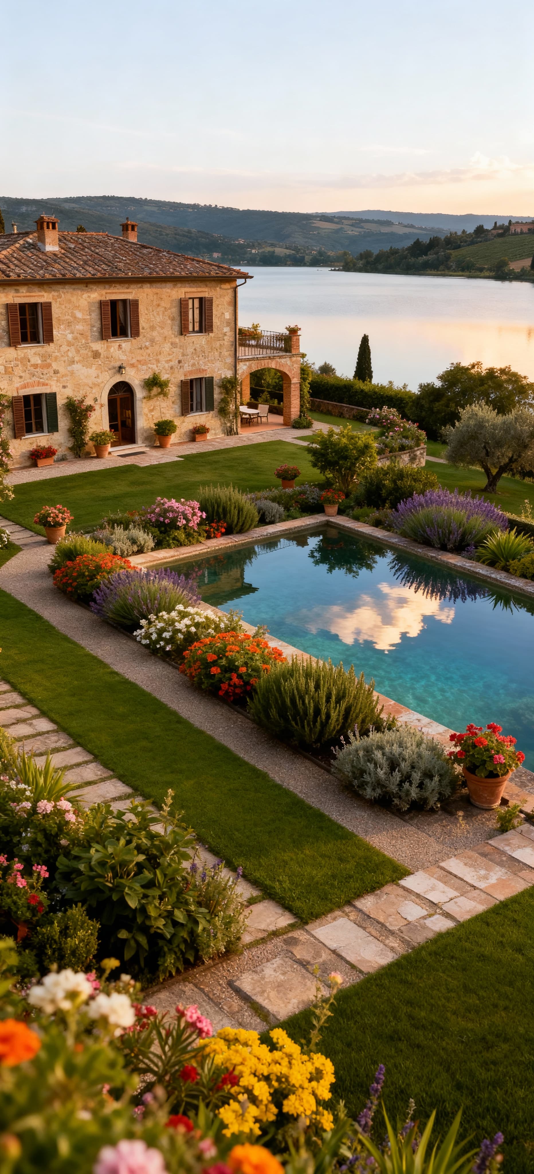 Charming rustic homes for sale in Tuscany's coastal region, surrounded by stunning landscapes of hills and blue sea.