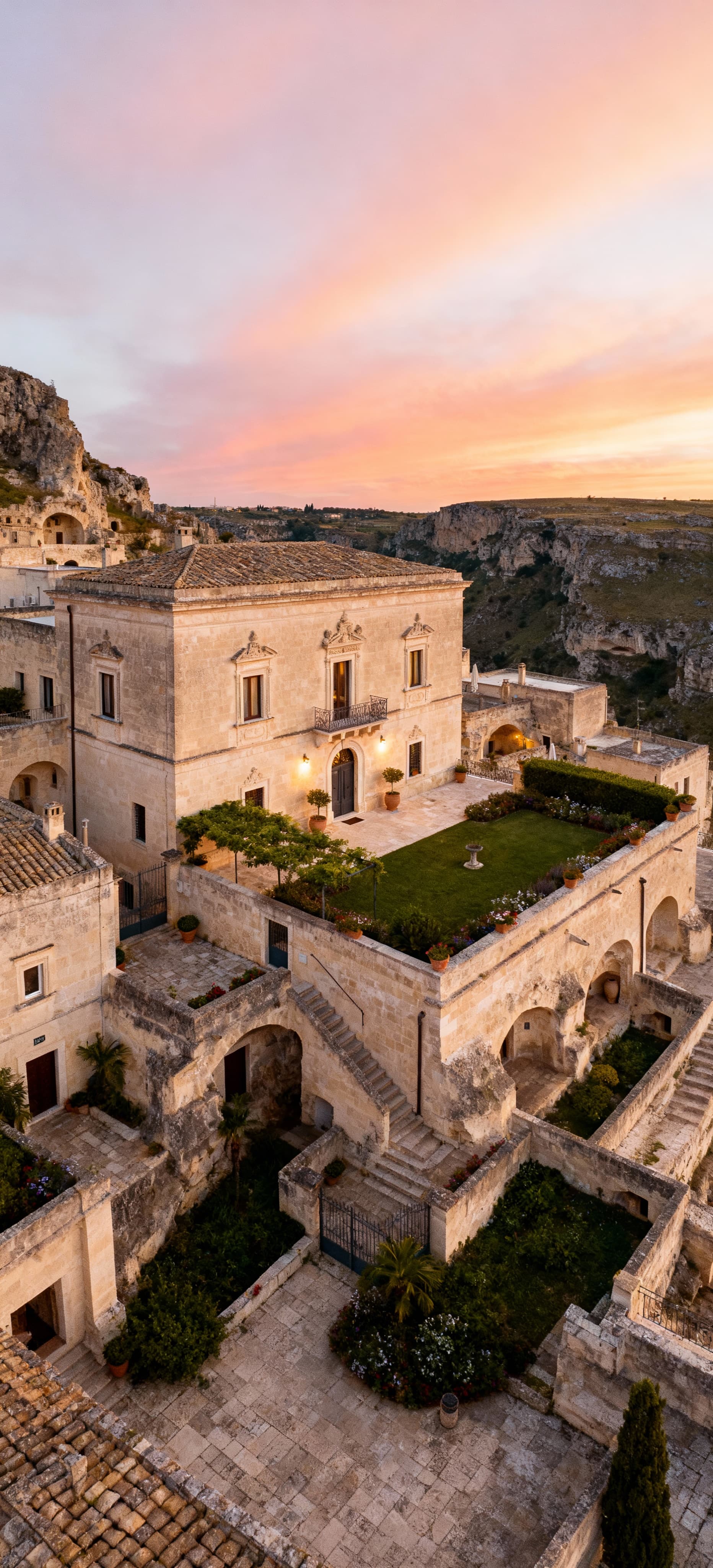 Historic buildings for sale in Matera, showcasing local architecture and stunning views in a UNESCO World Heritage site.