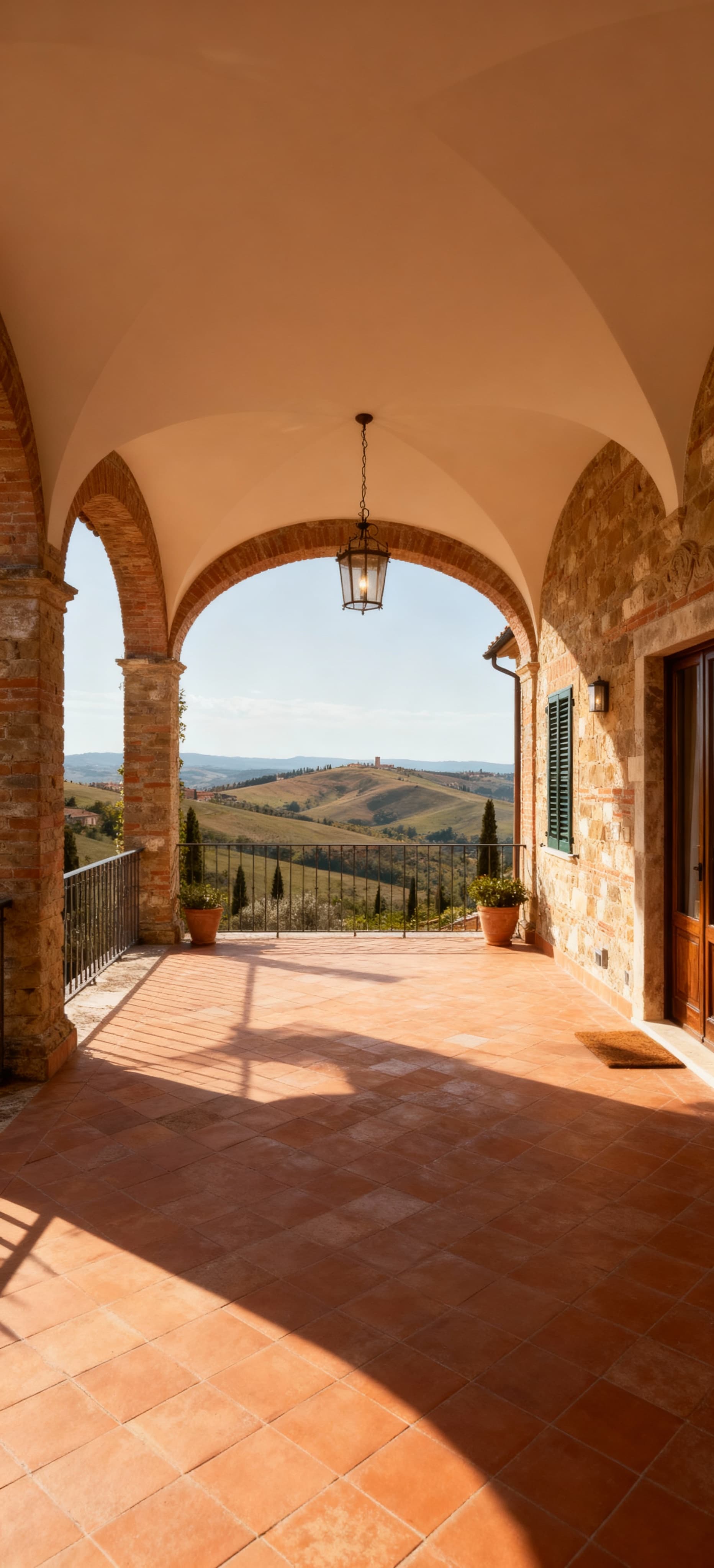 Exclusive villas for sale in Siena, blending luxury and tradition amidst stunning Tuscan hills and distant sea views.