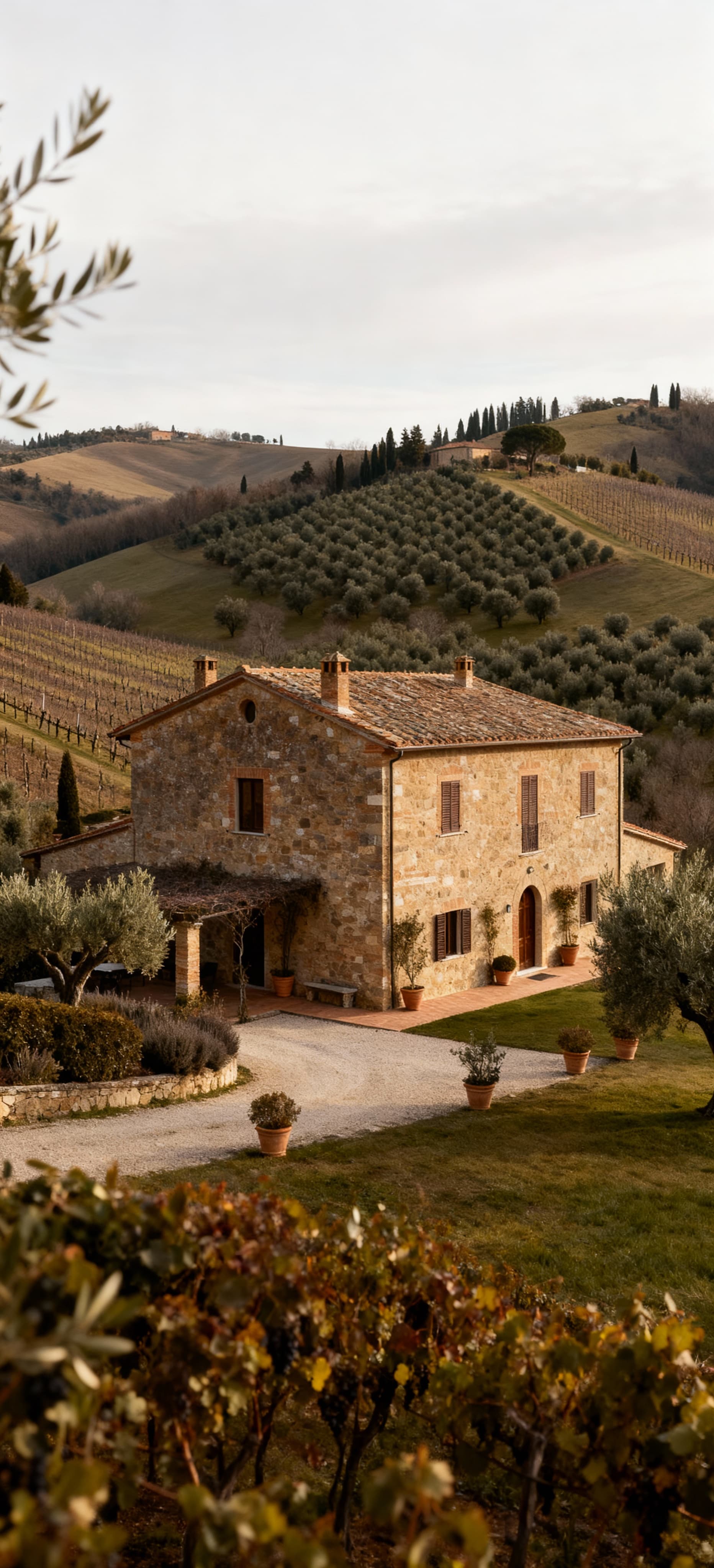 Rustic villas for sale in Terni's countryside, Umbria, showcasing stunning views, vineyards, and historical charm.