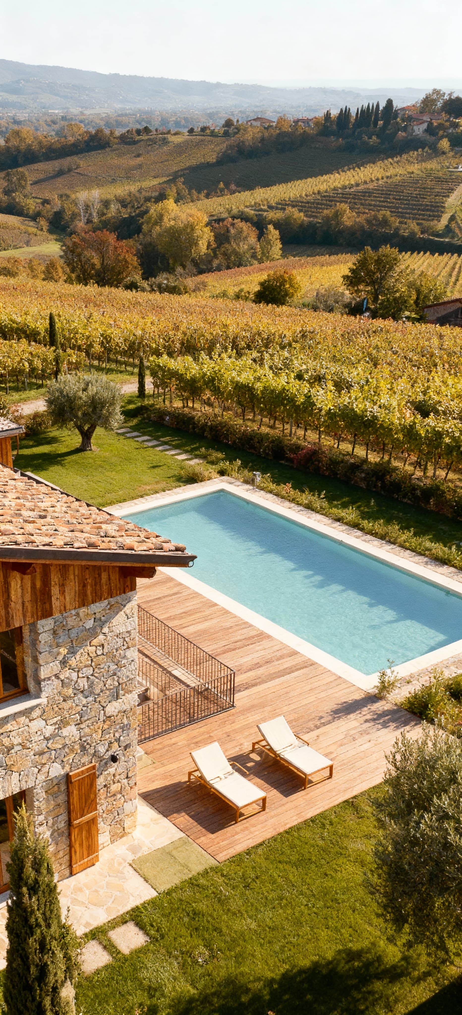 Charming rustic homes for sale in Cuneo, Piemonte, surrounded by lush hills, vineyards, and serene landscapes.