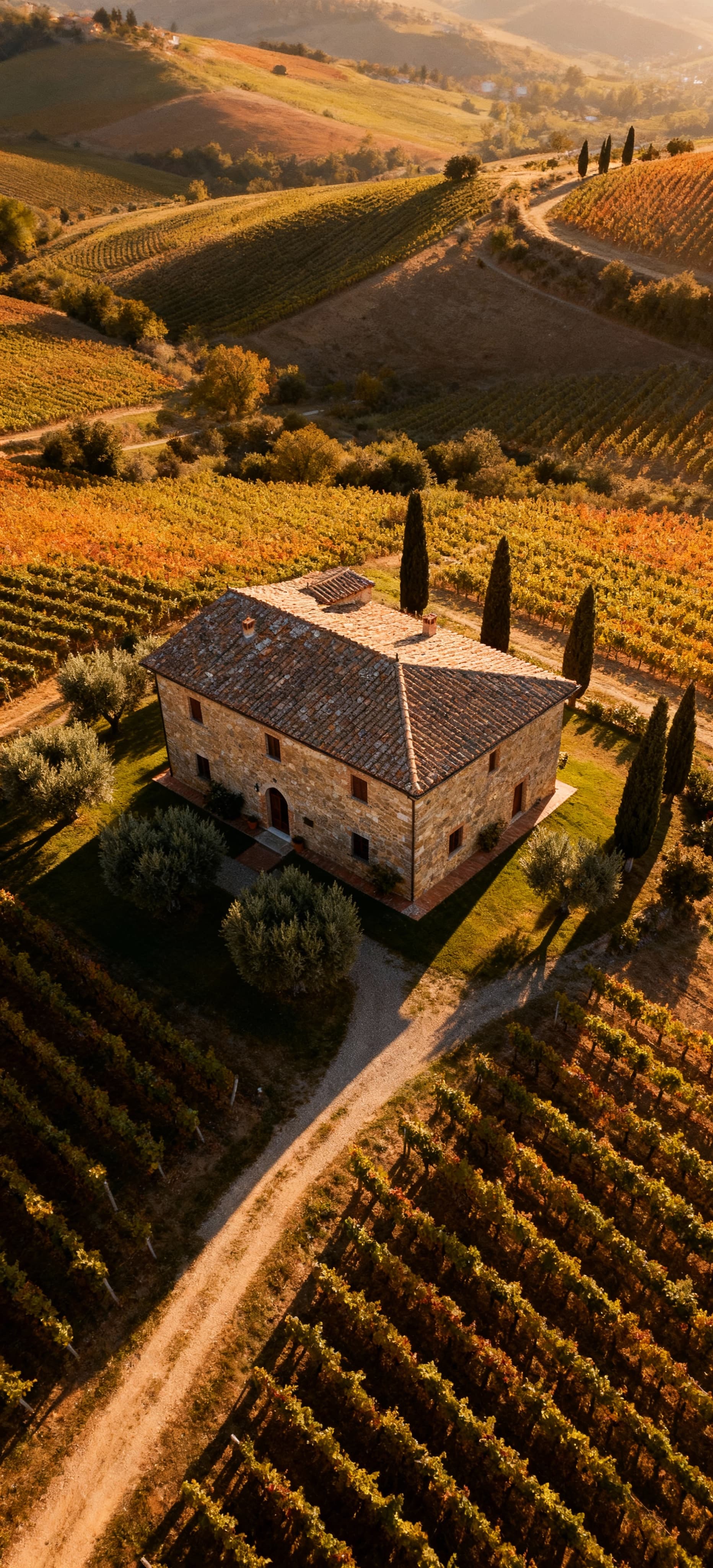 Rustic country homes for sale in Tuscany's Chianti, showcasing stunning landscapes, vineyards, and historic architecture.