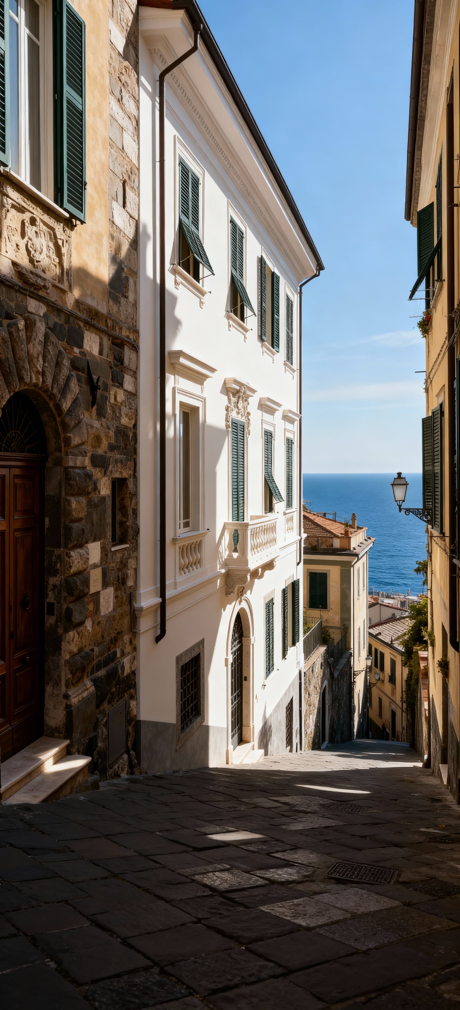 Luxury apartments for sale in Genoa, showcasing historic architecture, coastal views, and vibrant city life.