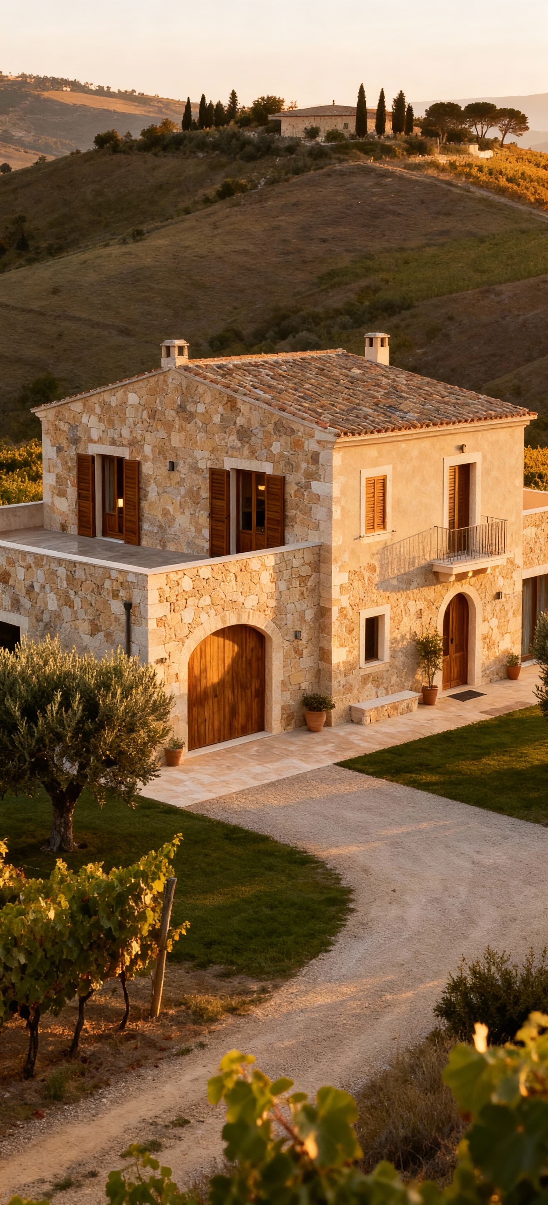 Elegant villas for sale in Caltanissetta, Sicily, showcasing stunning architecture and lush gardens in a vibrant community.