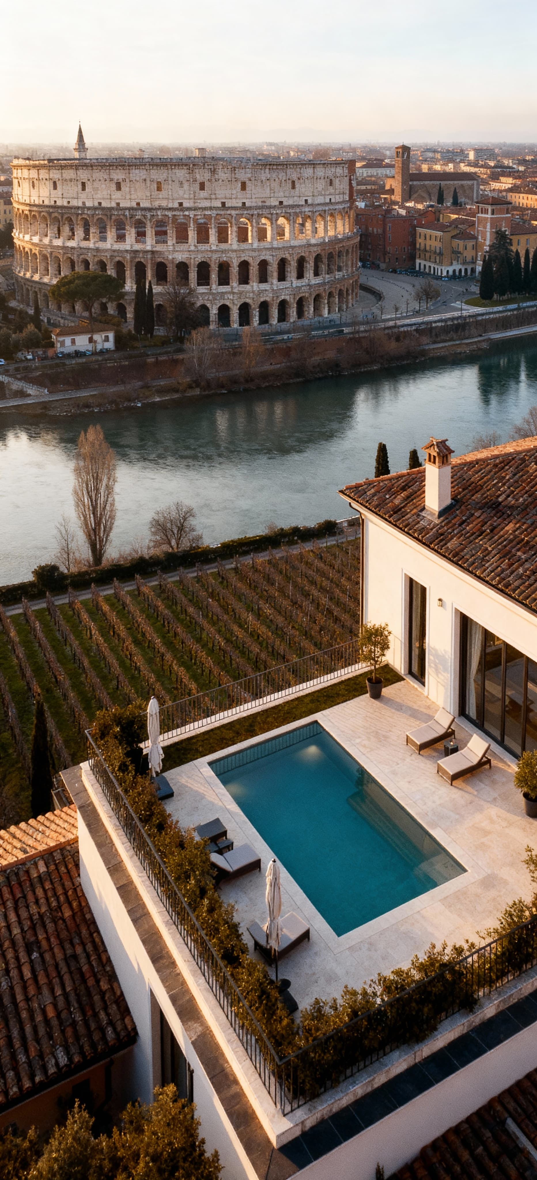 Stunning villas for sale in Verona, showcasing elegant architecture amid lush landscapes and rich cultural heritage.