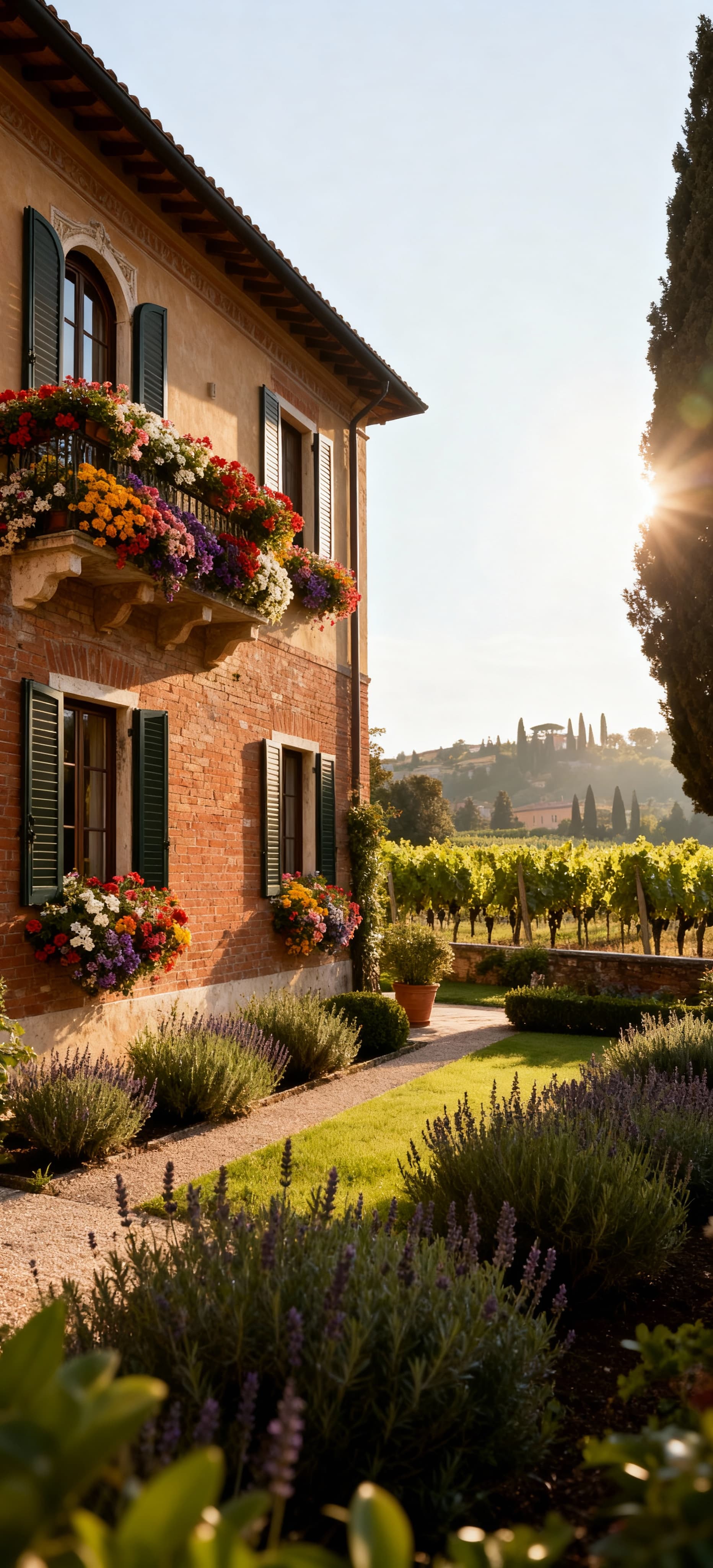 Luxury properties for sale in Verona's Campagna, surrounded by vineyards and breathtaking landscapes, showcasing elegant villas and historical homes.