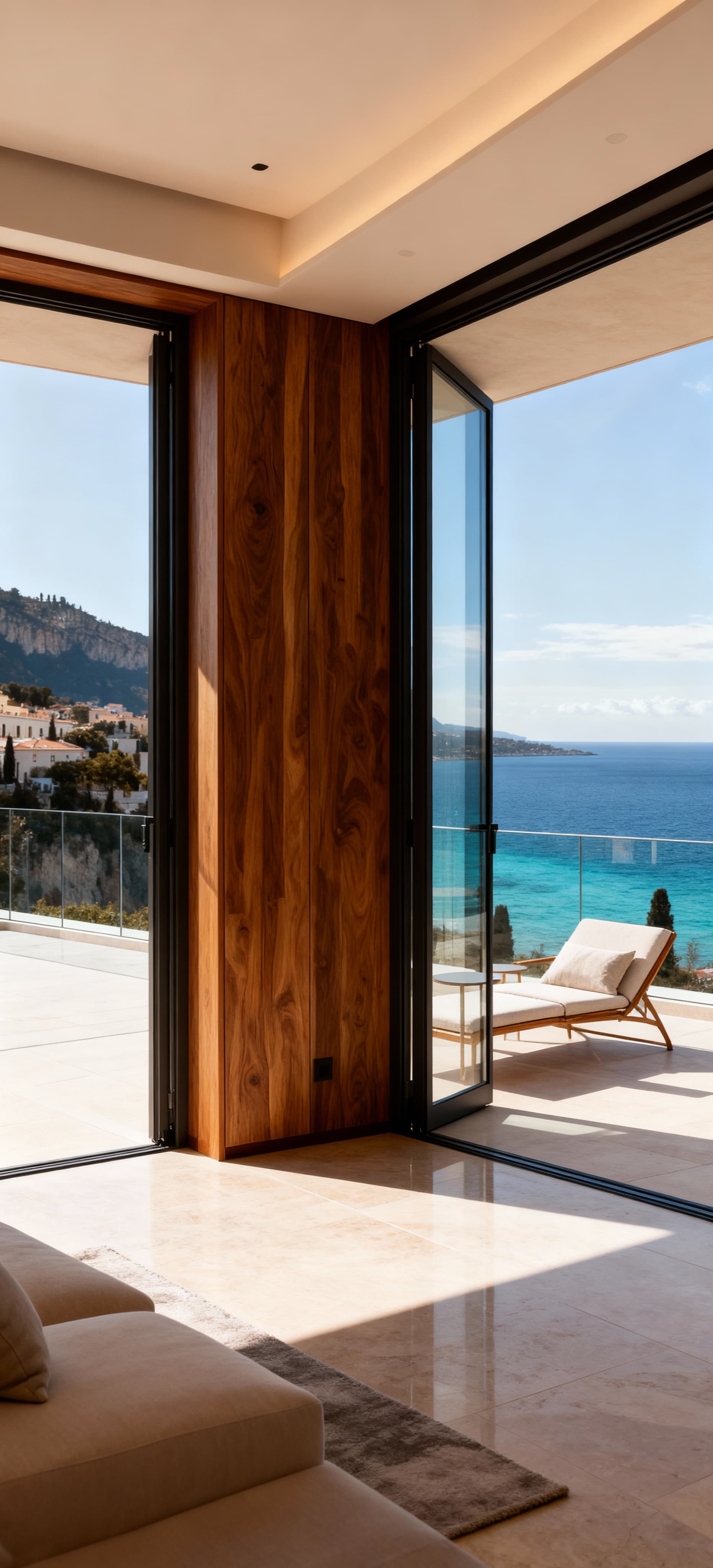 Luxury real estate for sale in Palermo's seaside area, showcasing elegant villas and panoramic penthouses near the Mediterranean Sea.