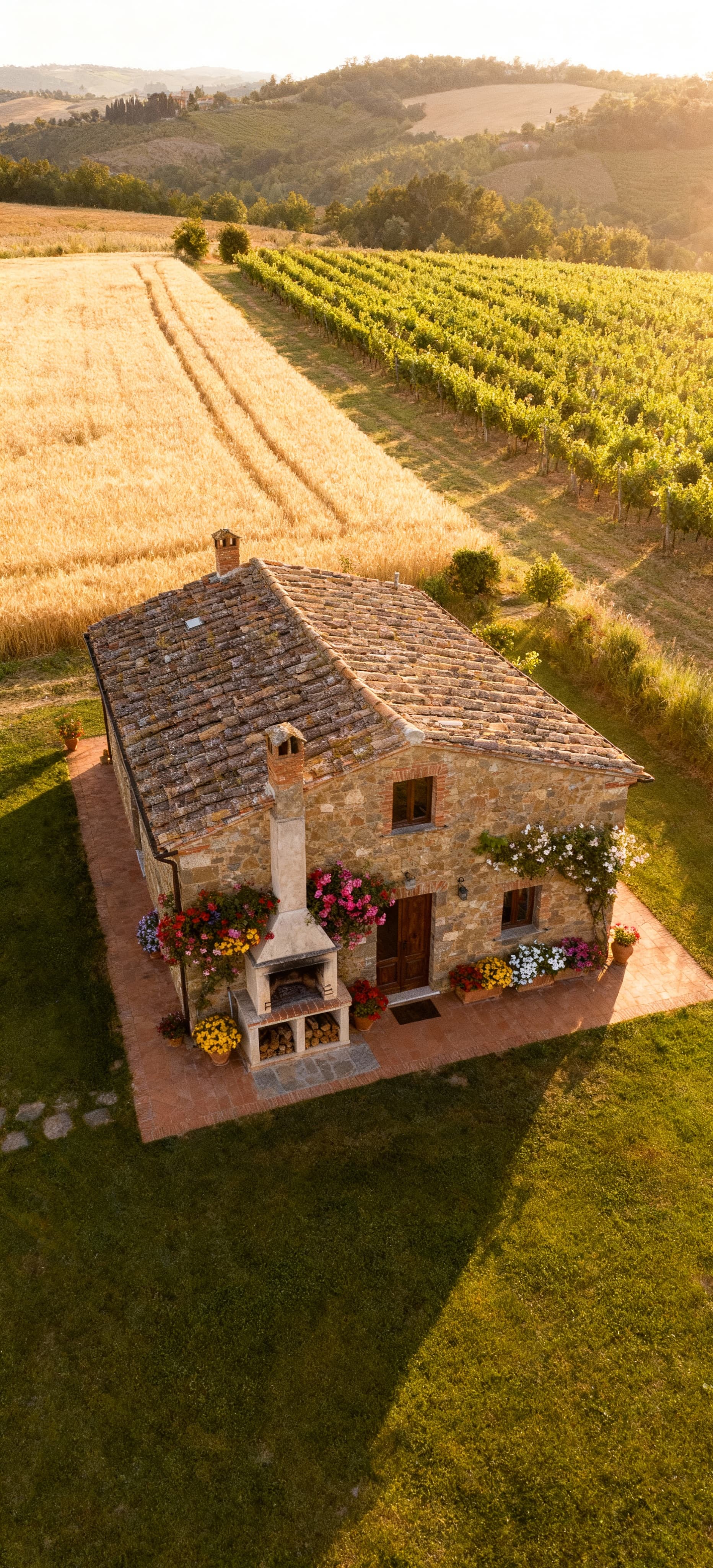 Agriturismos for sale in Grosseto, Tuscany, showcasing stunning coastal views, elegant villas, and historic architecture.