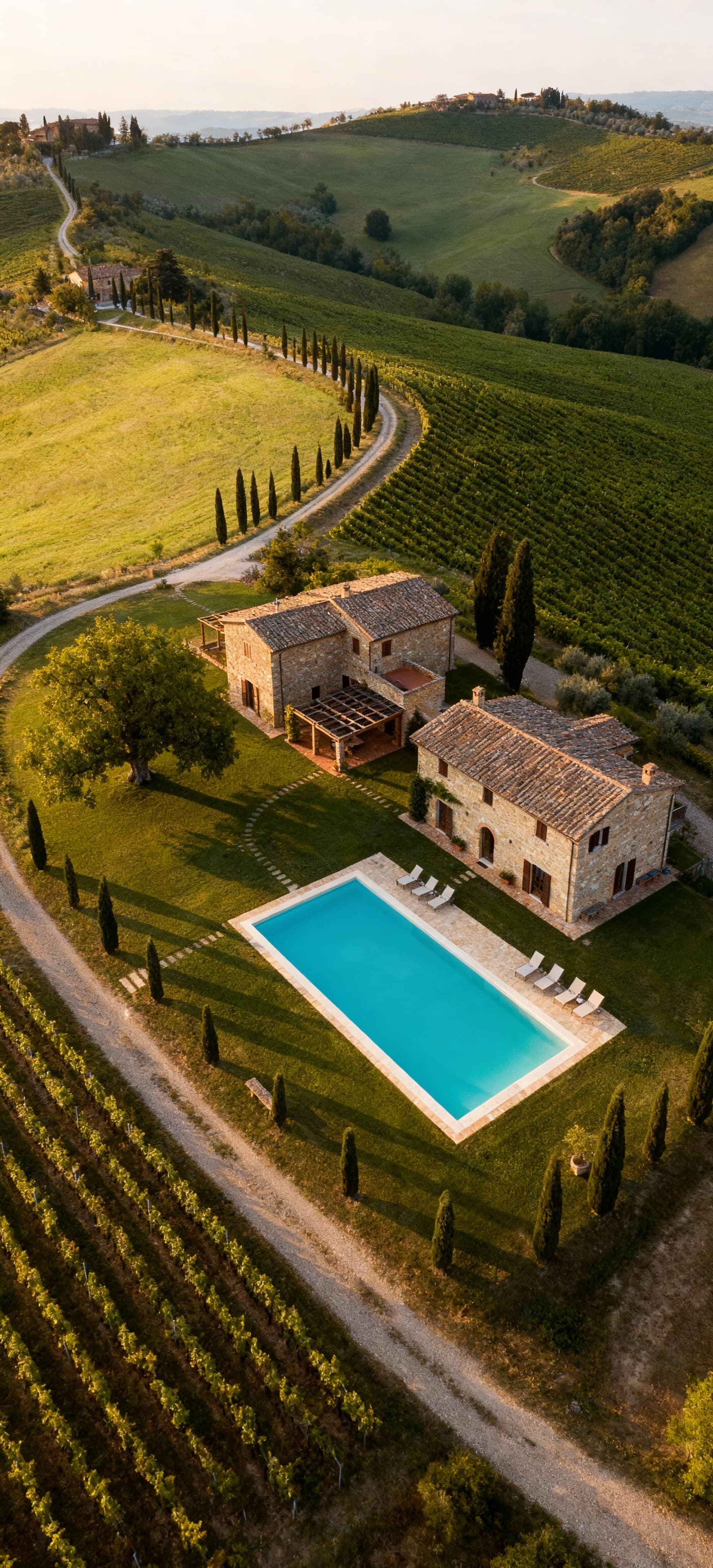 Farmhouses for sale in Lucca's countryside, showcasing historic villas and renovated farmhouses amidst stunning Tuscan landscapes.
