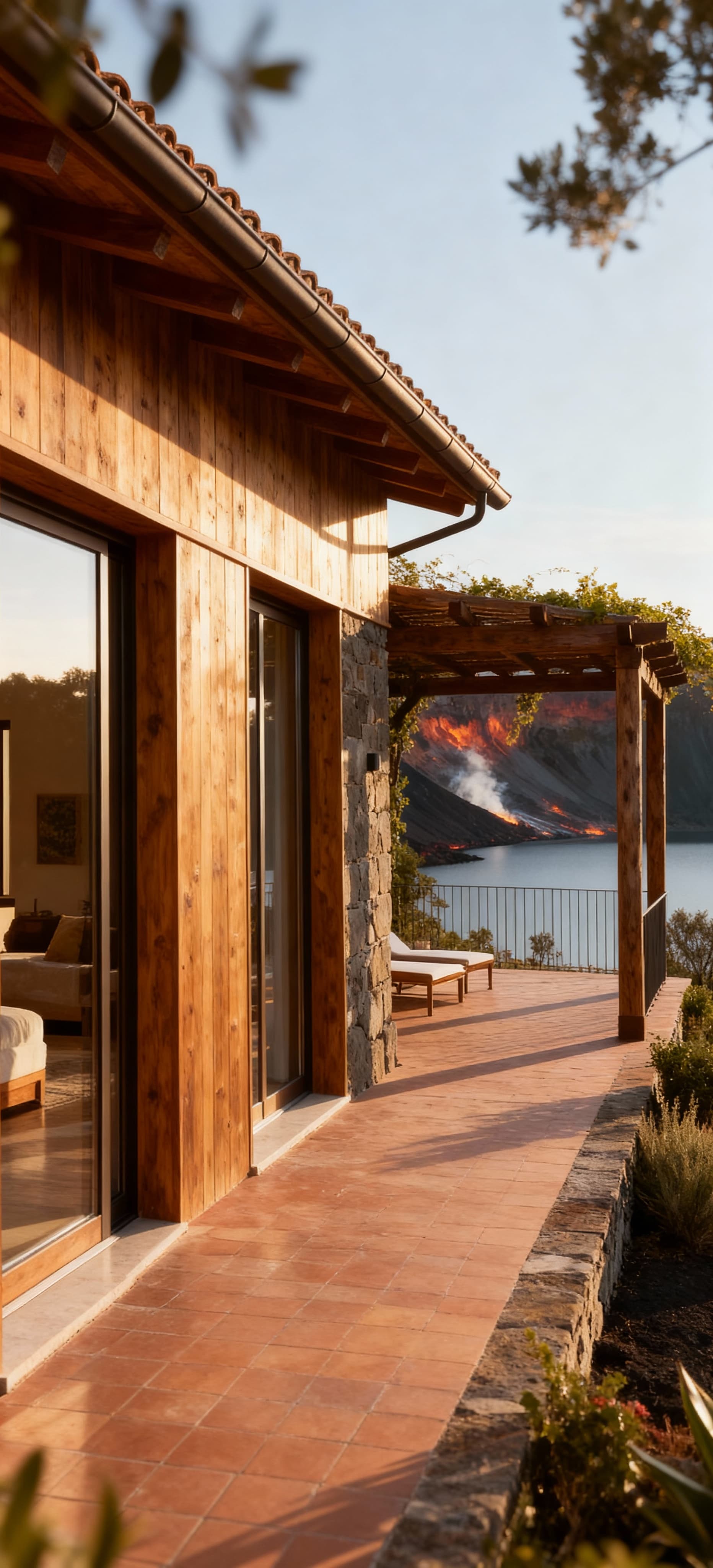 Elegante casale in vendita a Pescara, zona Città, circondato da un paesaggio naturale, con ampie finestre e spazi esterni relax.