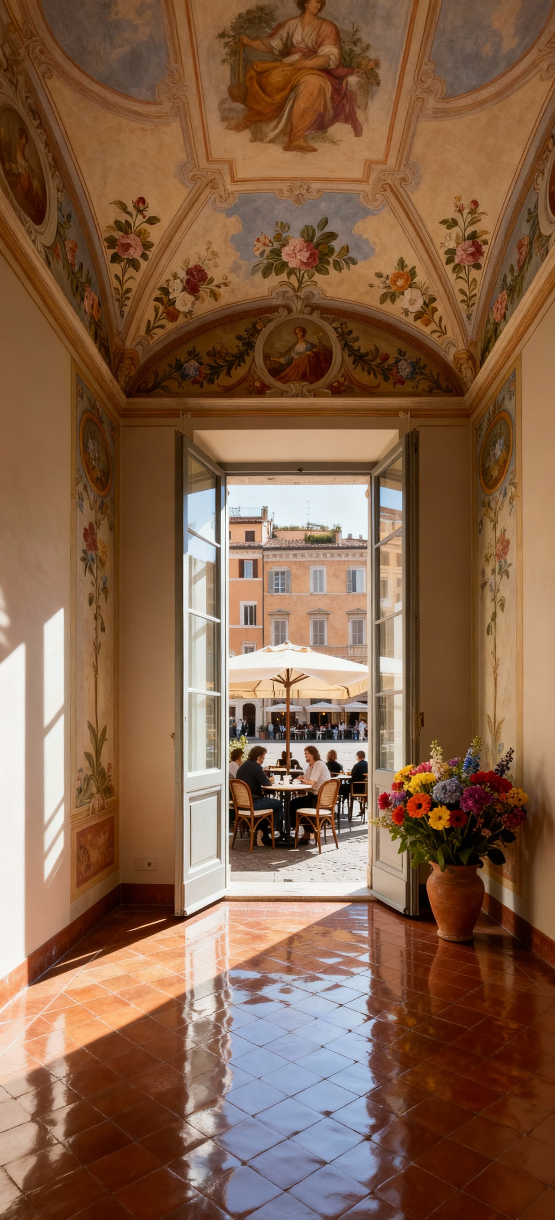 Stunning view of luxury apartments for sale in Trentino-Alto Adige, surrounded by breathtaking alpine landscapes and rich culture.