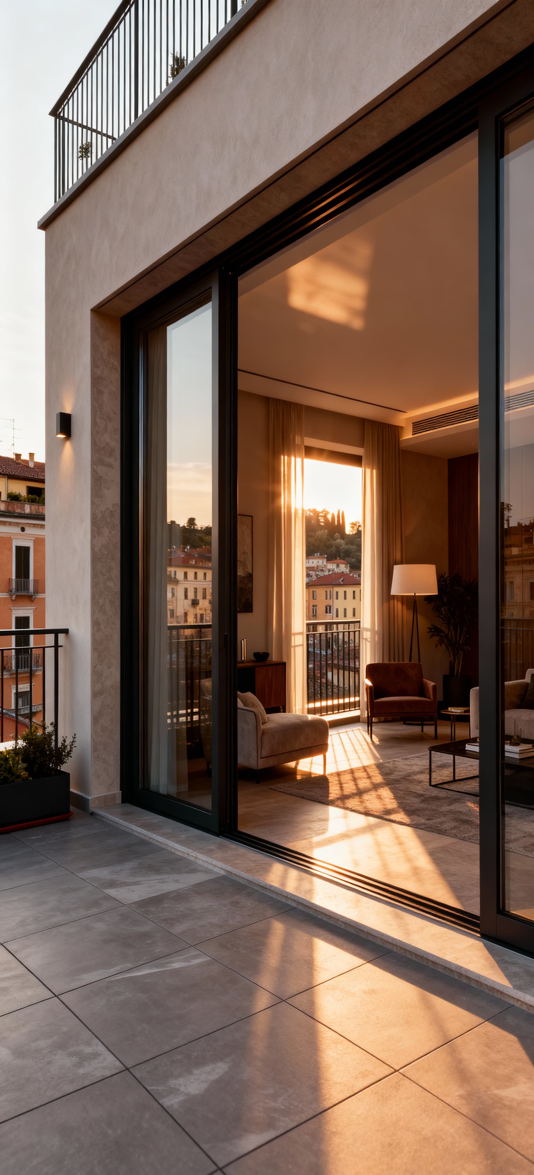 Elegant apartments for sale in Turin's city center, featuring stunning views of the Alps and the River Po amidst a vibrant urban setting.