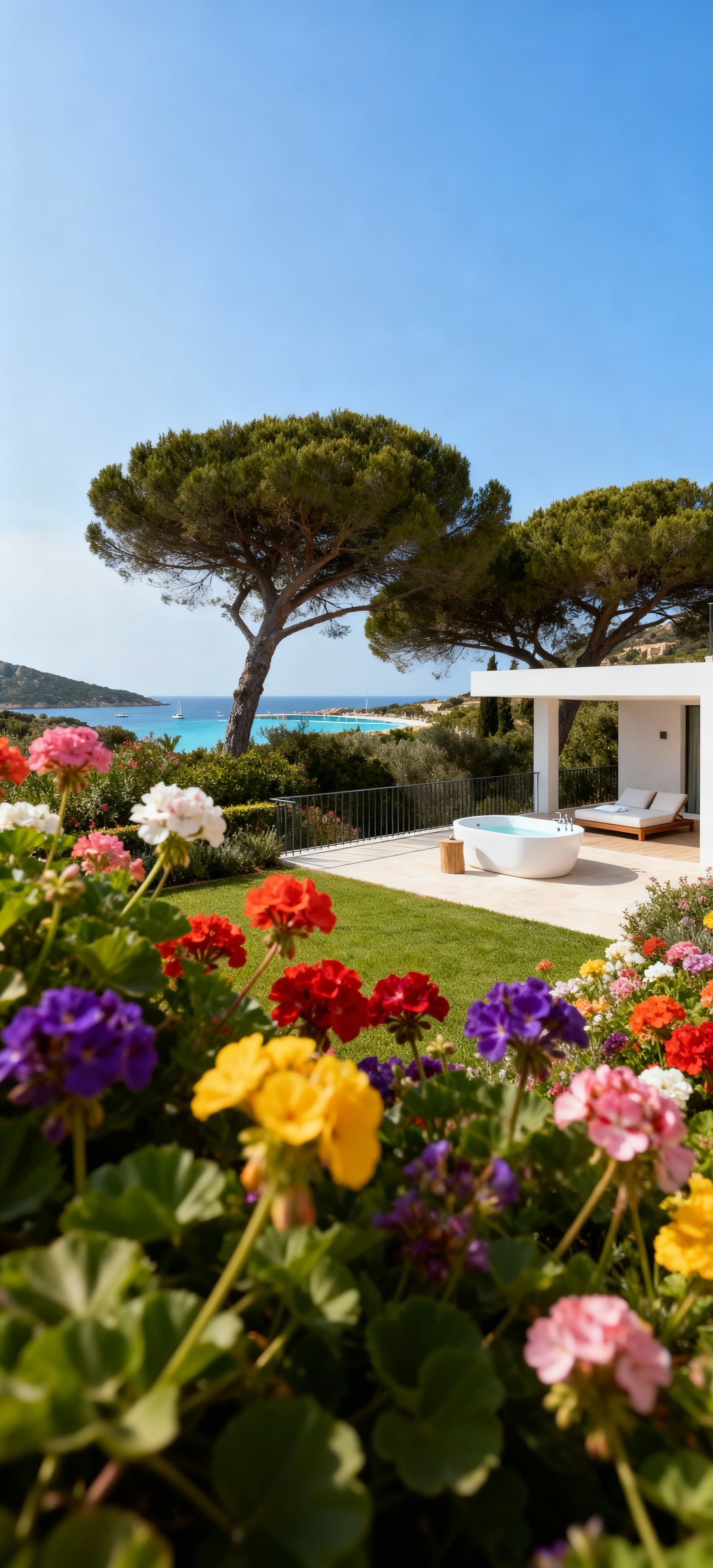 Luxury properties for sale in Porto Cervo, featuring villas with pools and sea views in an exclusive Costa Smeralda setting.