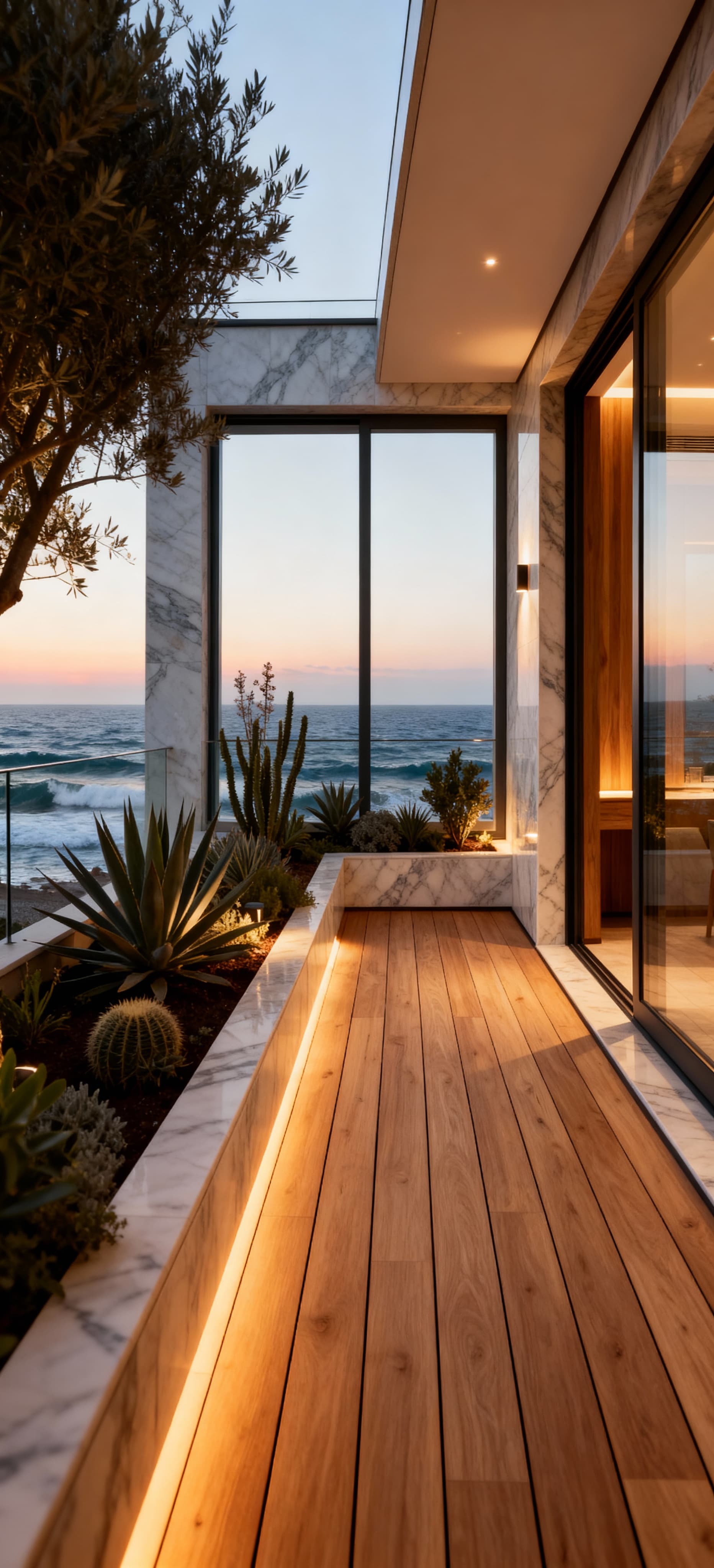 Appartamento di lusso in vendita a Livorno, vista sul Mar Tirreno, terrazza mediterranea e interni eleganti in marmo.