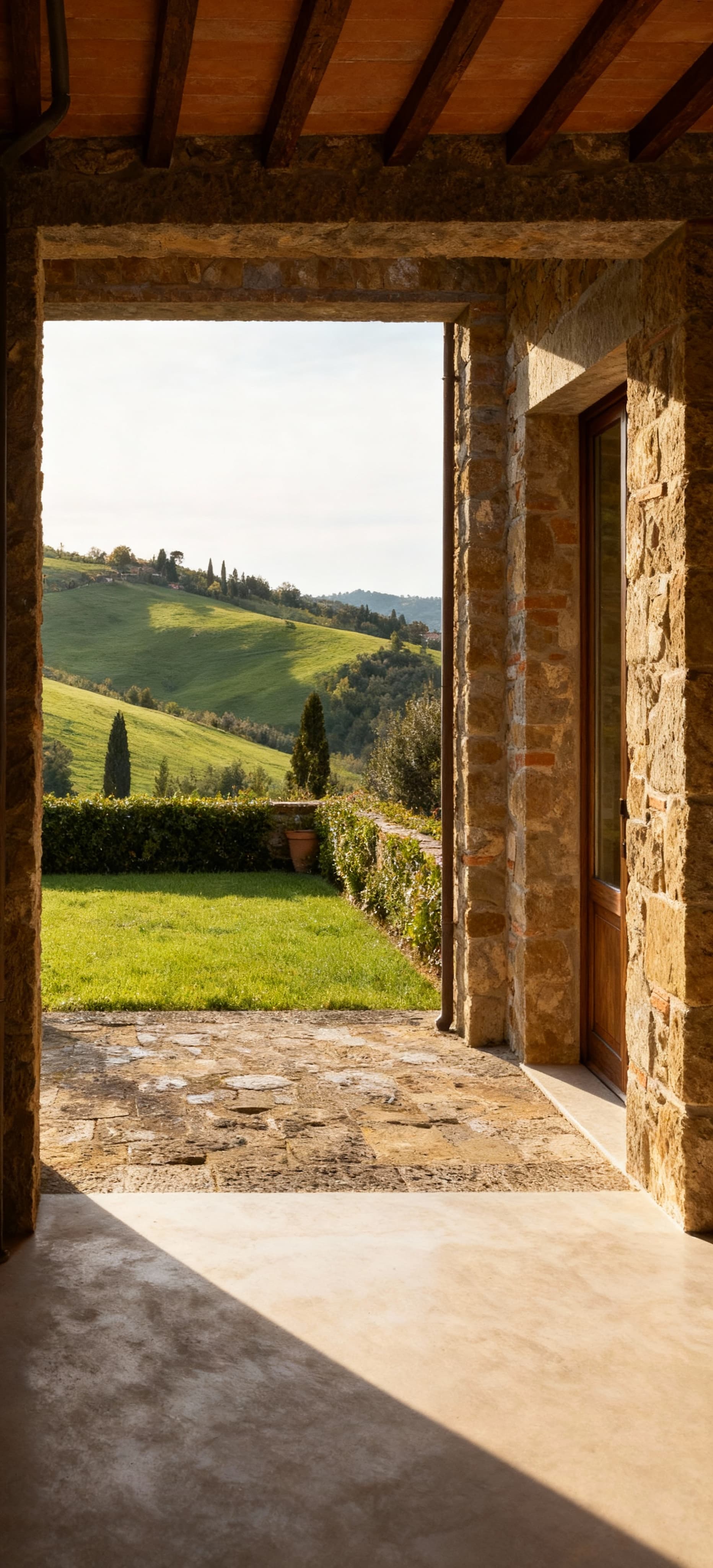 Semi-detached houses for sale in Florence, showcasing Tuscan tradition with stone details and private courtyards amidst scenic hills.